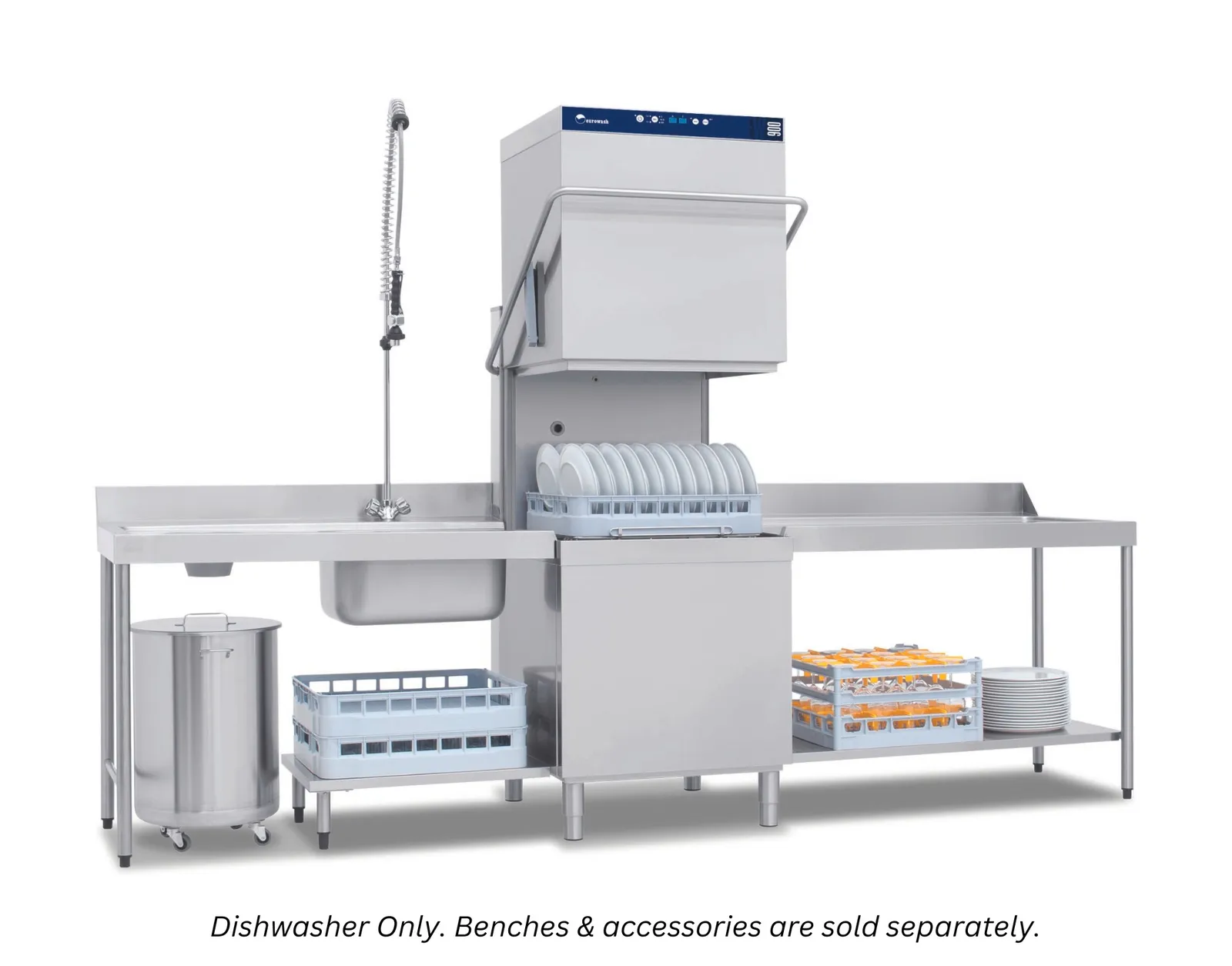 Eurowash EW900 - High-Capacity Passthrough Dishwasher