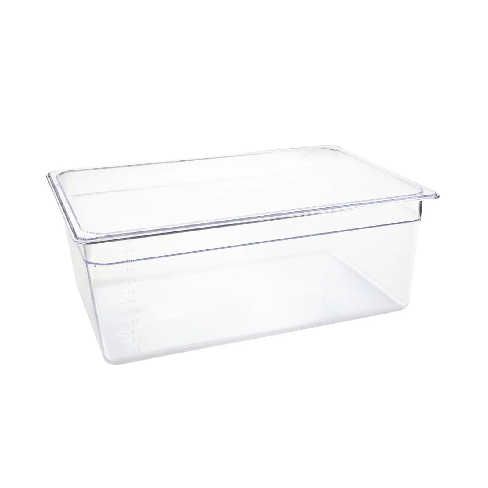 Vogue U227 -  Clear Polycarbonate 1/1 Gastronorm Tray 200mm