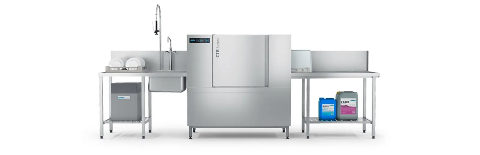 Winterhalter CTR M - Compact Tank Rack Conveyor Dishwasher 1400mm