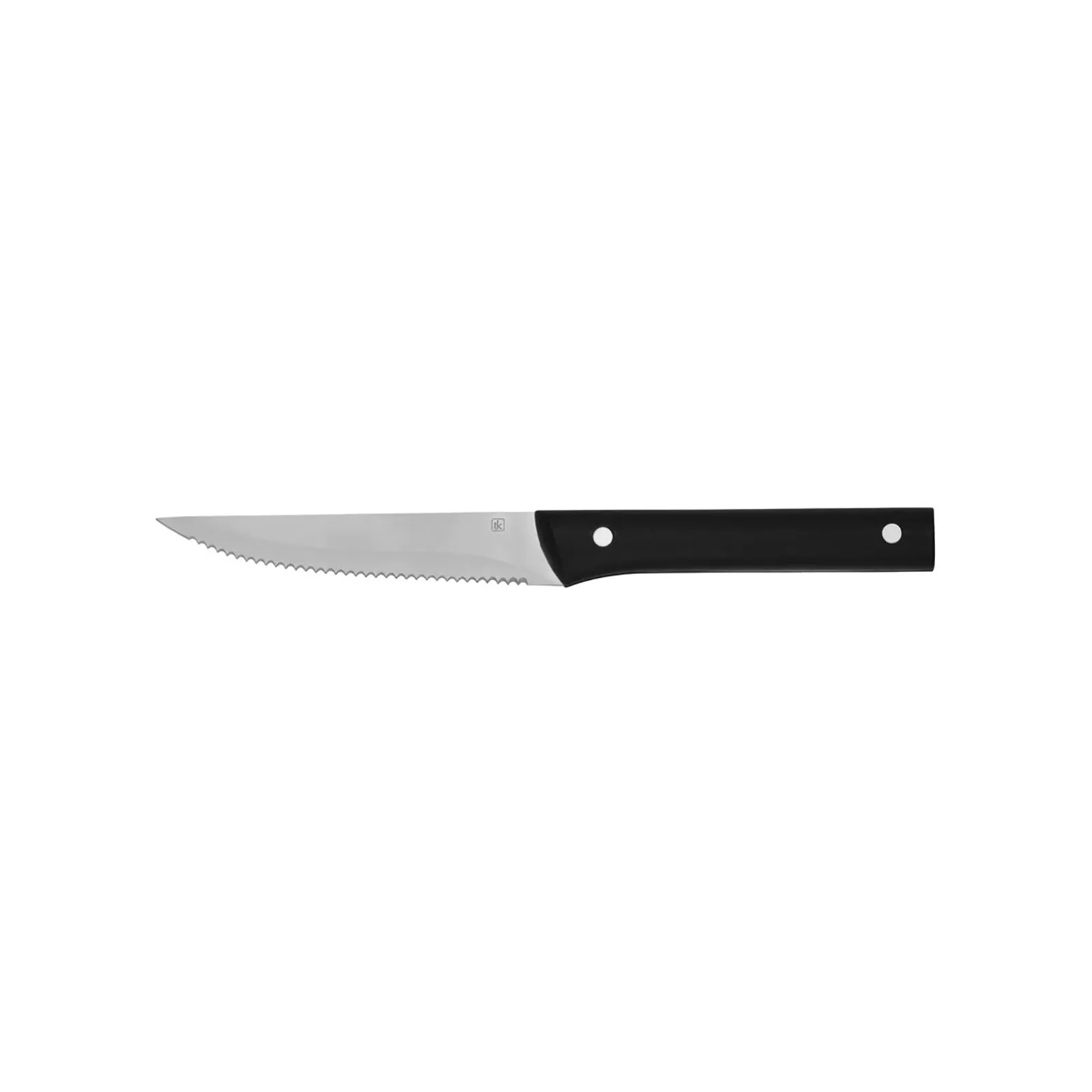 Tablekraft 20650 - Steak Knives Tempo Black Plastic Handle Pointed Tip