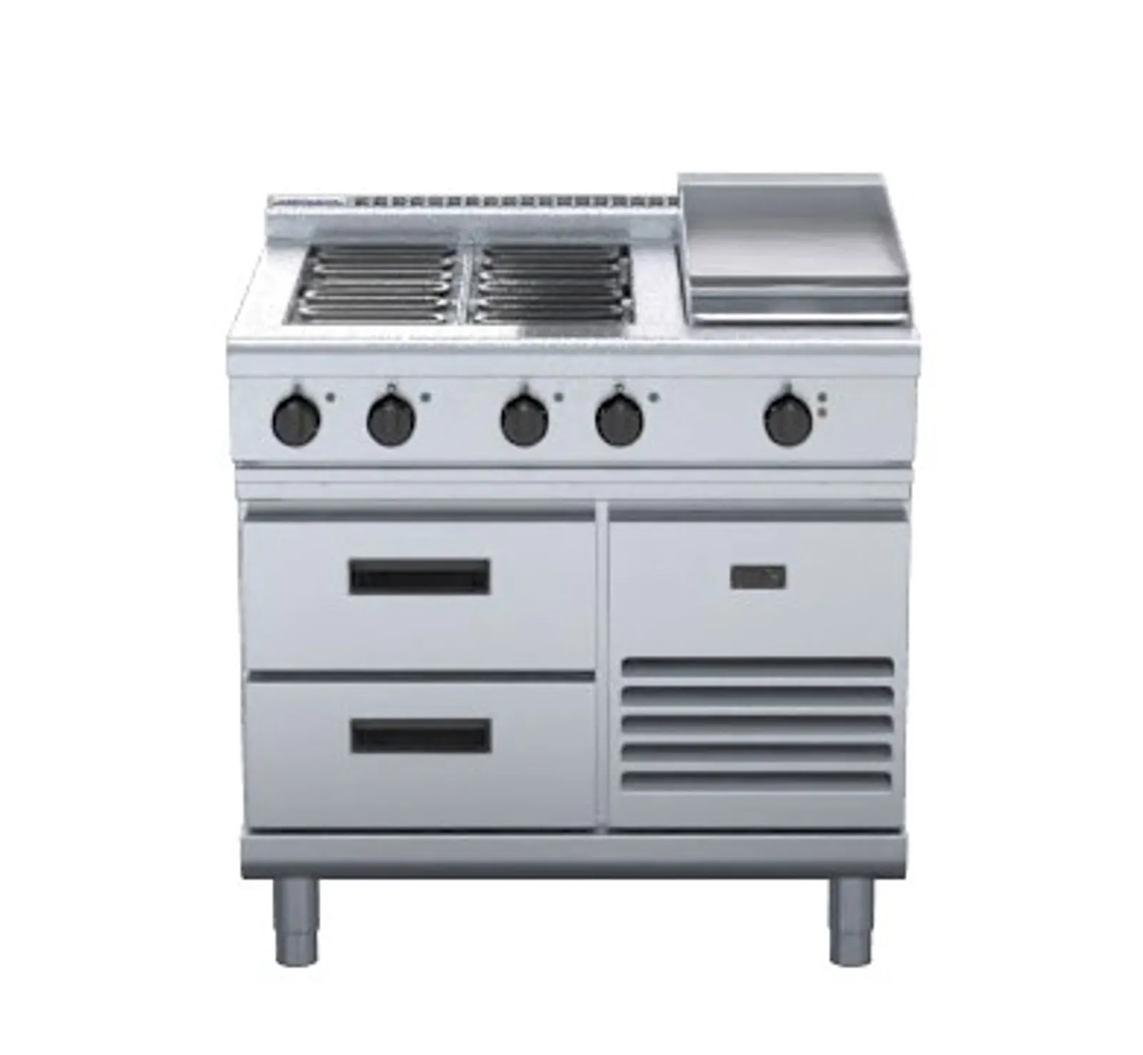 Waldorf 800 Series RNL8603E-RB - 900mm Electric Cooktop Low Back Version Refrigerated Base