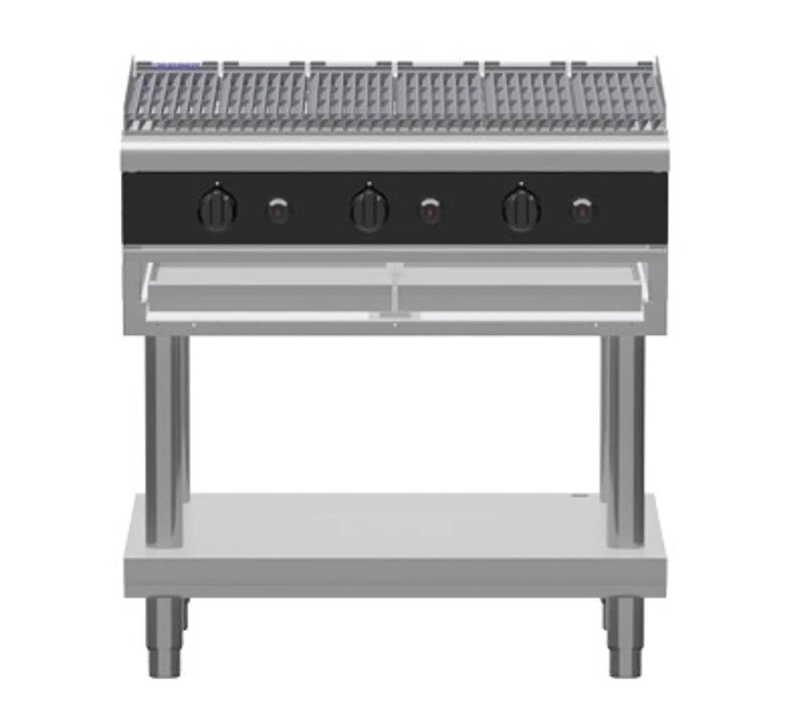 Waldorf Bold CHLB8900G-LS - 900mm Gas Chargrill Low Back Version - Leg Stand