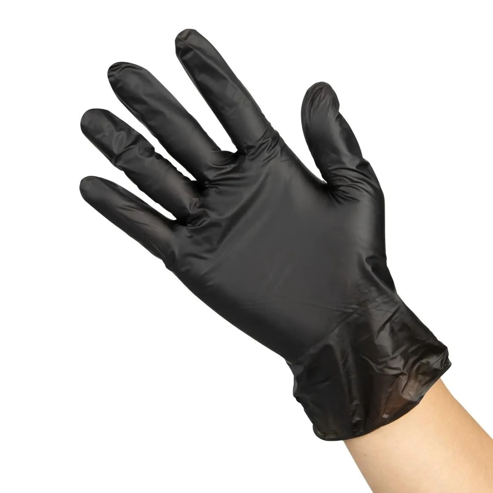 Hygiplas FJ748-L - Vinyl Black Powder Free Glove L - pack 100