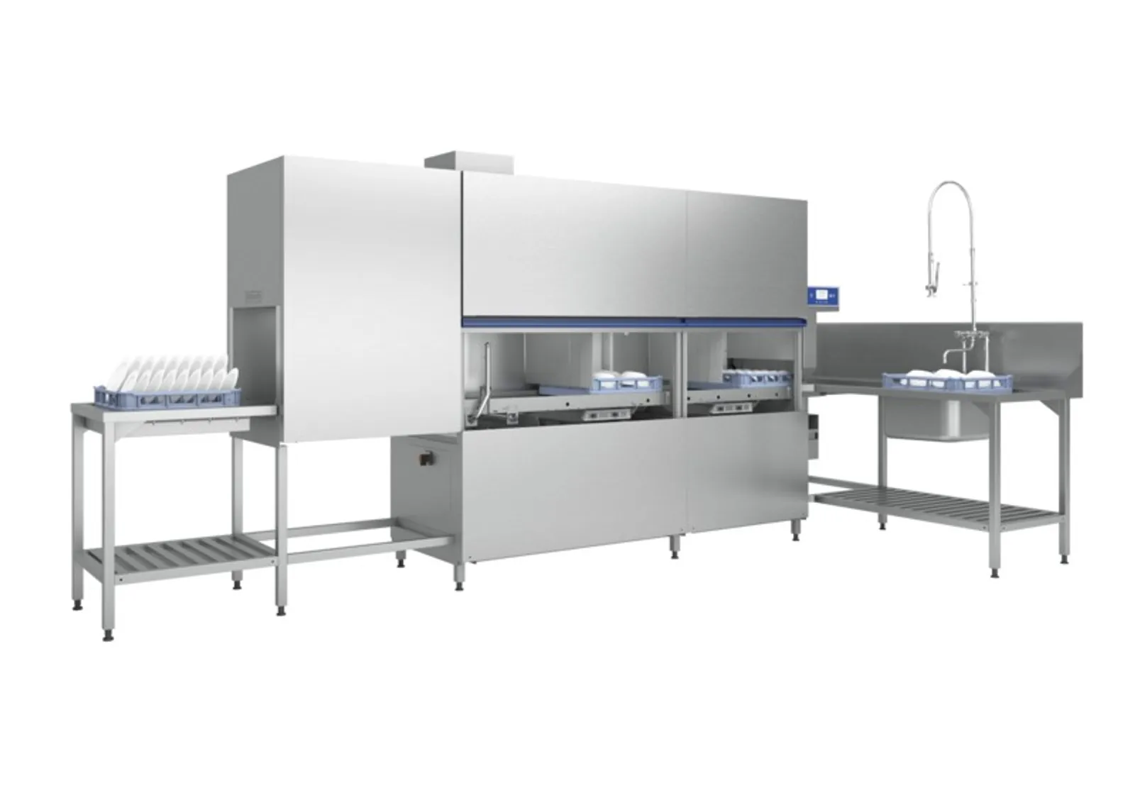 Hobart CN-L-A-90-15 - Profi Conveyor Dishwasher w/ Heat Recovery 250 Racks Per Hour