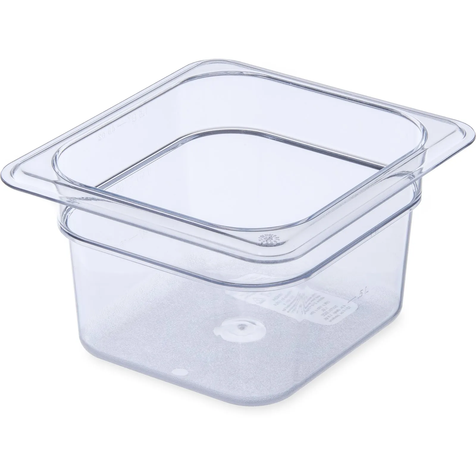 Carlisle 3068407 - StorPlus Polycarbonate Food Pan 1/6 Size, 100mm Deep - Clear