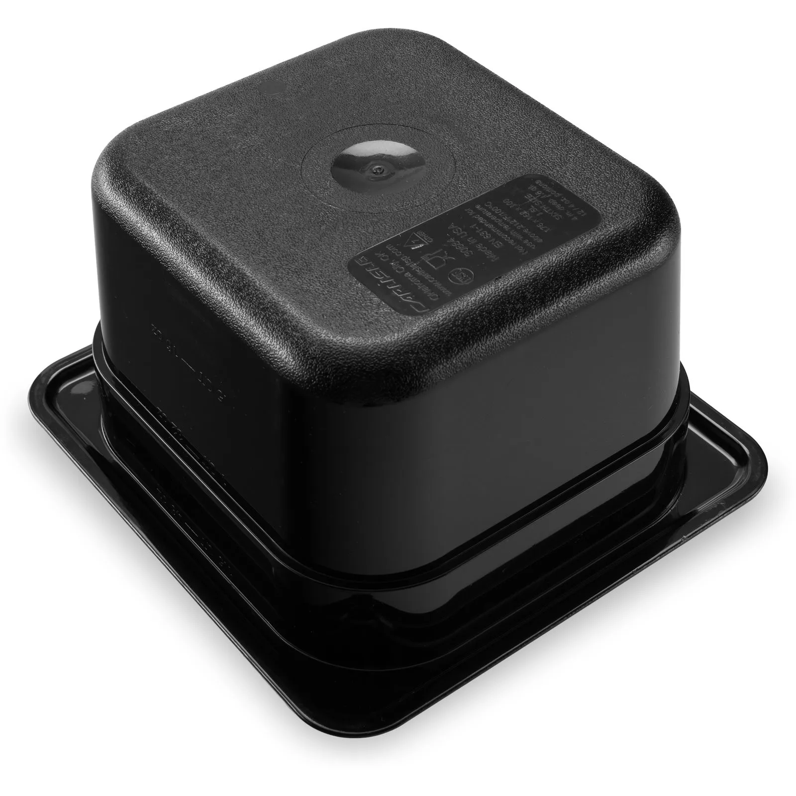Carlisle 3068403 - StorPlus Polycarbonate Food Pan 1/6 Size, 100mm Deep - Black