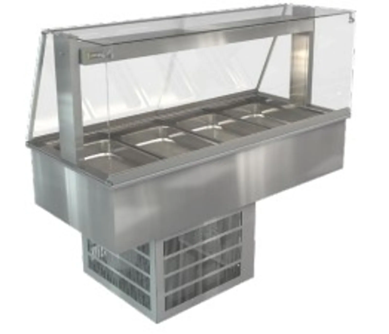 Cossiga LSRF4-FS - Chilled Well - Full Square Glass Gantry 1485mm