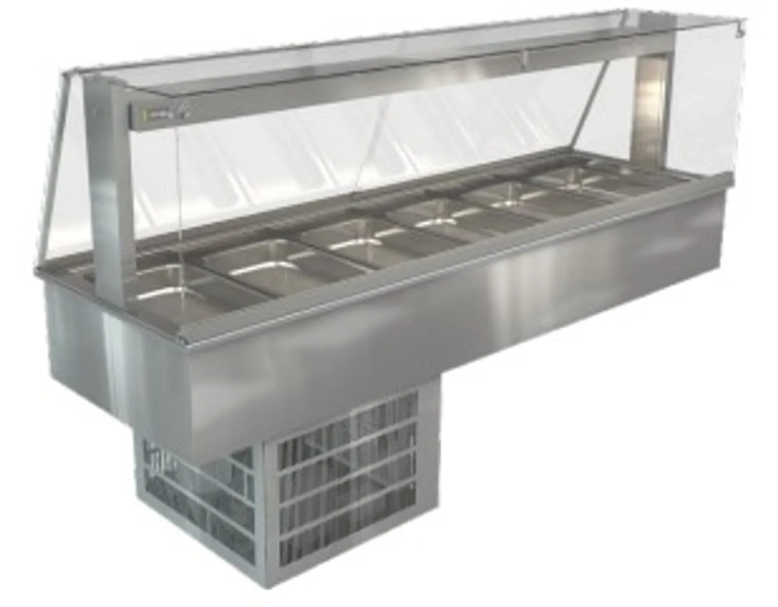 Cossiga LSRF6-FS - Chilled Well - Full Square Glass Gantry 2165mm