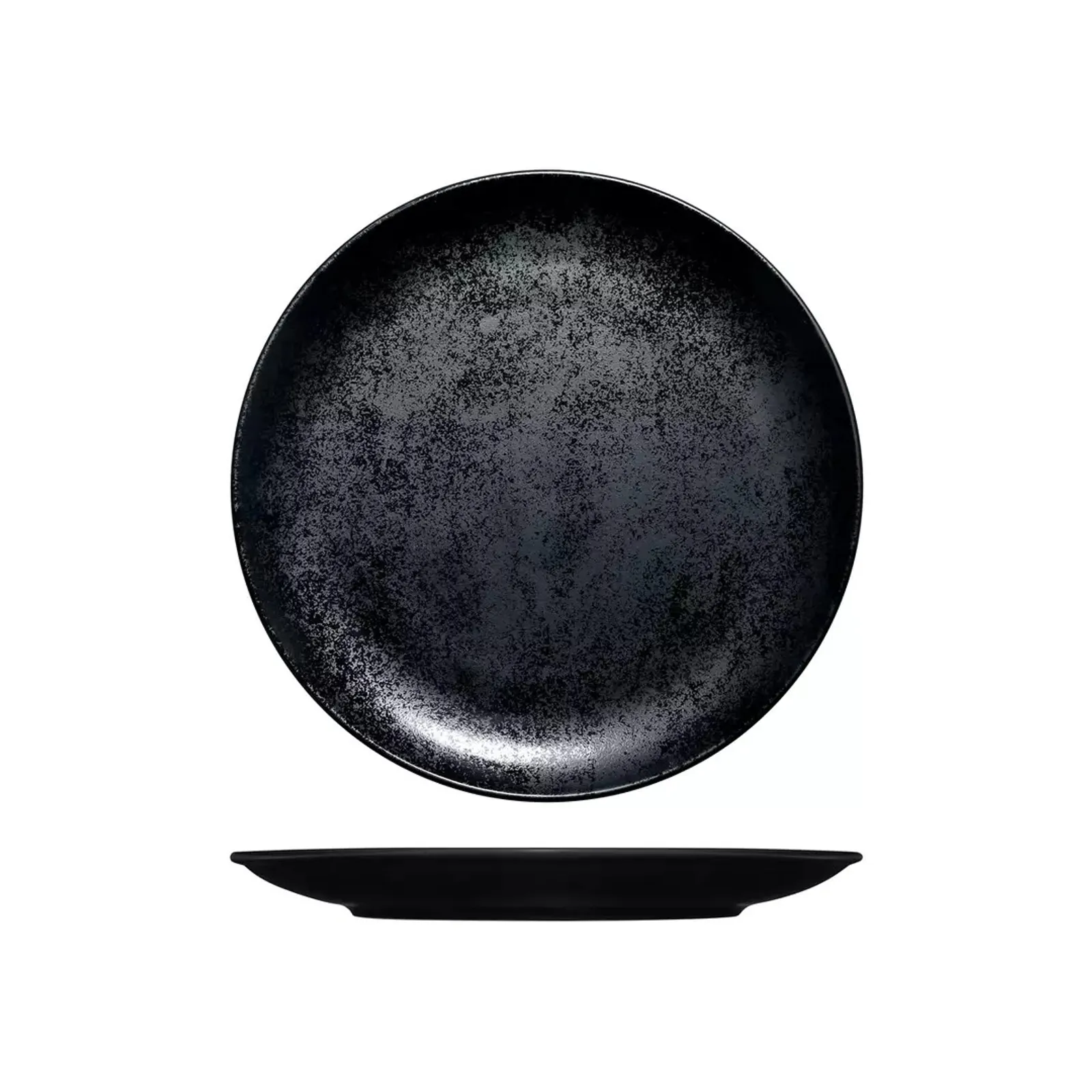 Rak Porcelain RK3240-BK Karbon Black - Round Coupe Plate 240mm
