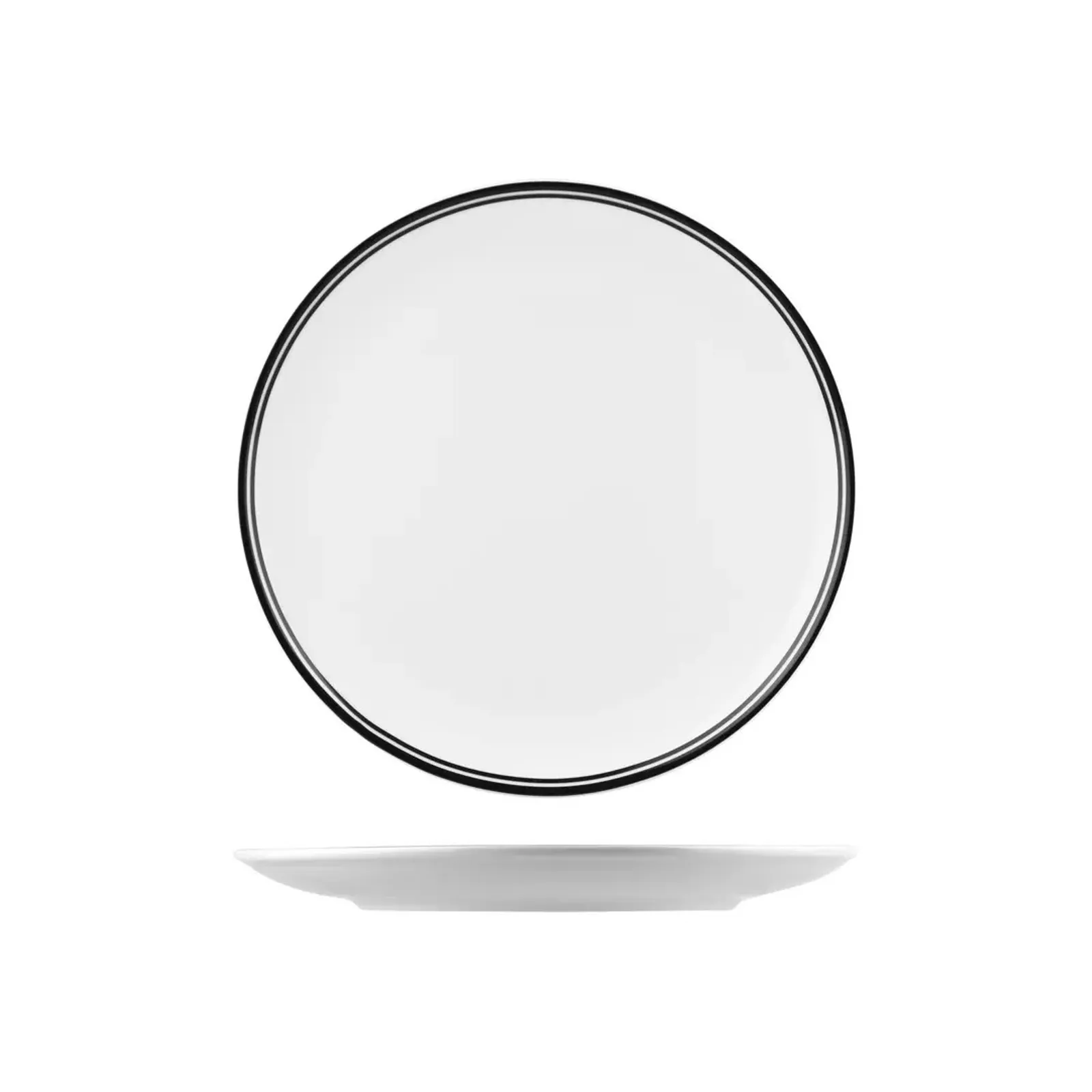 Rak Porcelain NPR27-BK Nano Cru Black - Round Coupe Plate 270mm