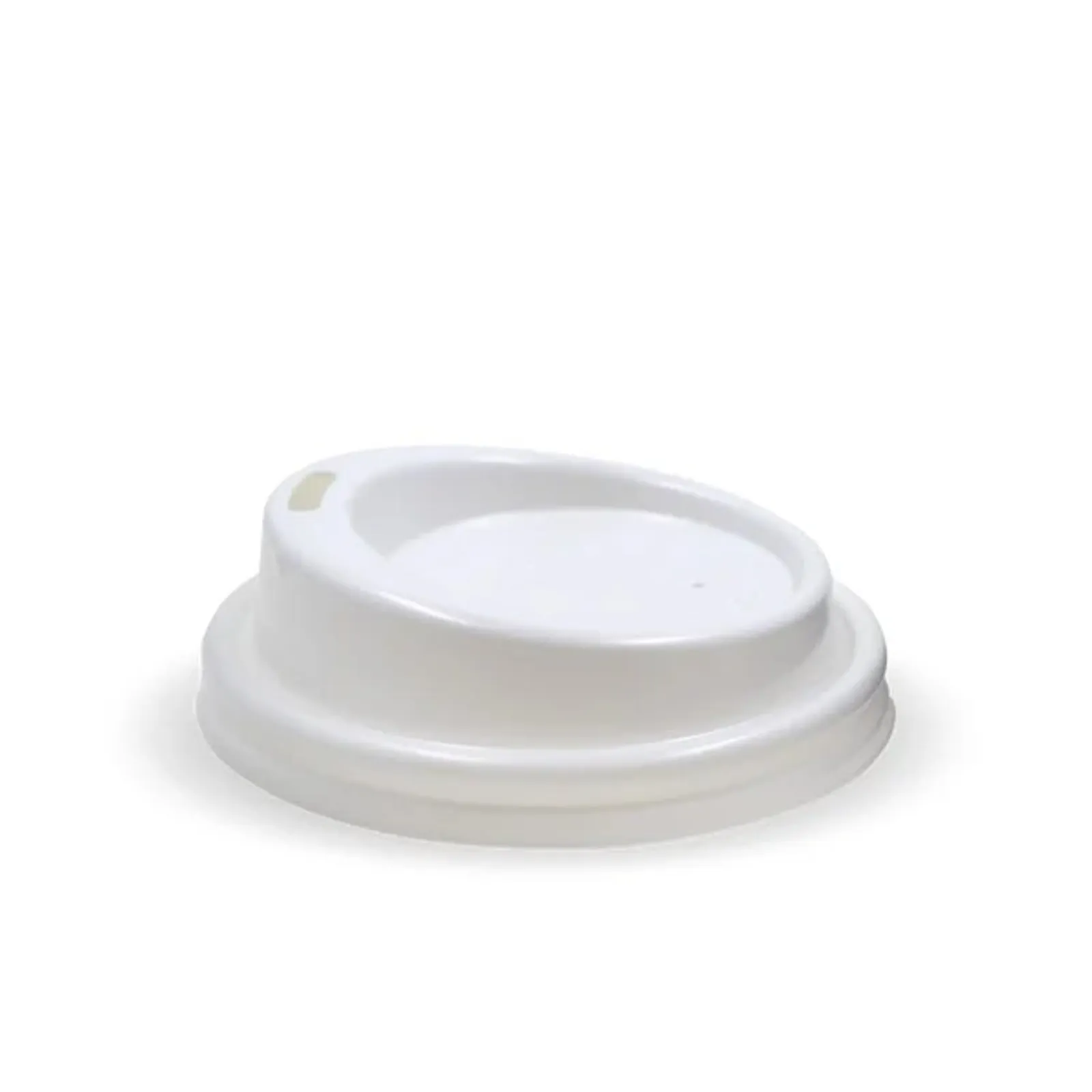 BioPak BCL-4W - 63mm / 4oz White PS Sipper Hot Cup Lid