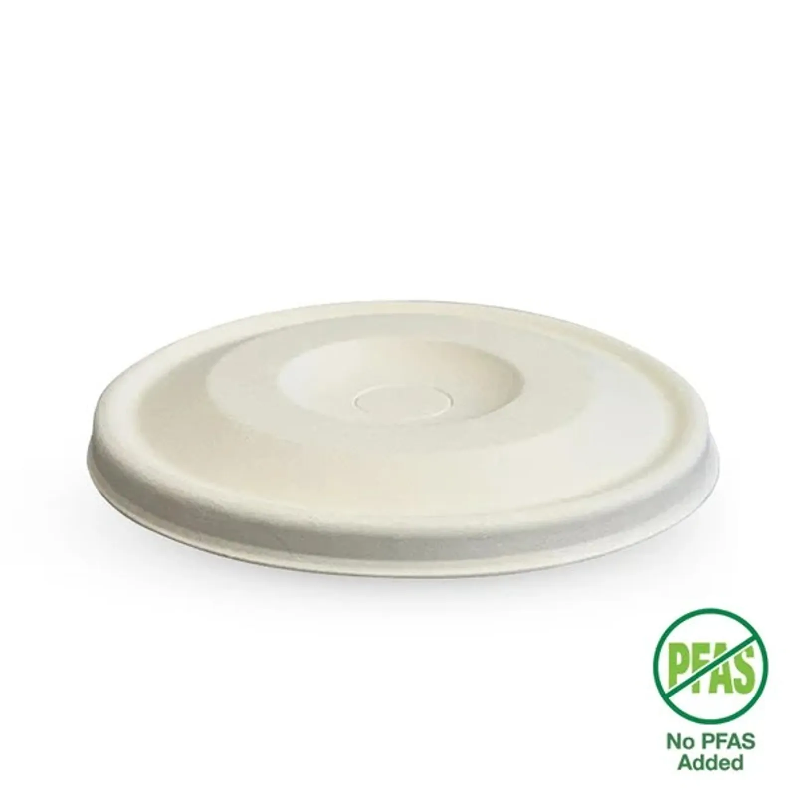 BioPak BCL-90C-PULP-F - 90mm Plant Fibre Flat Cold Paper BioCup Lid