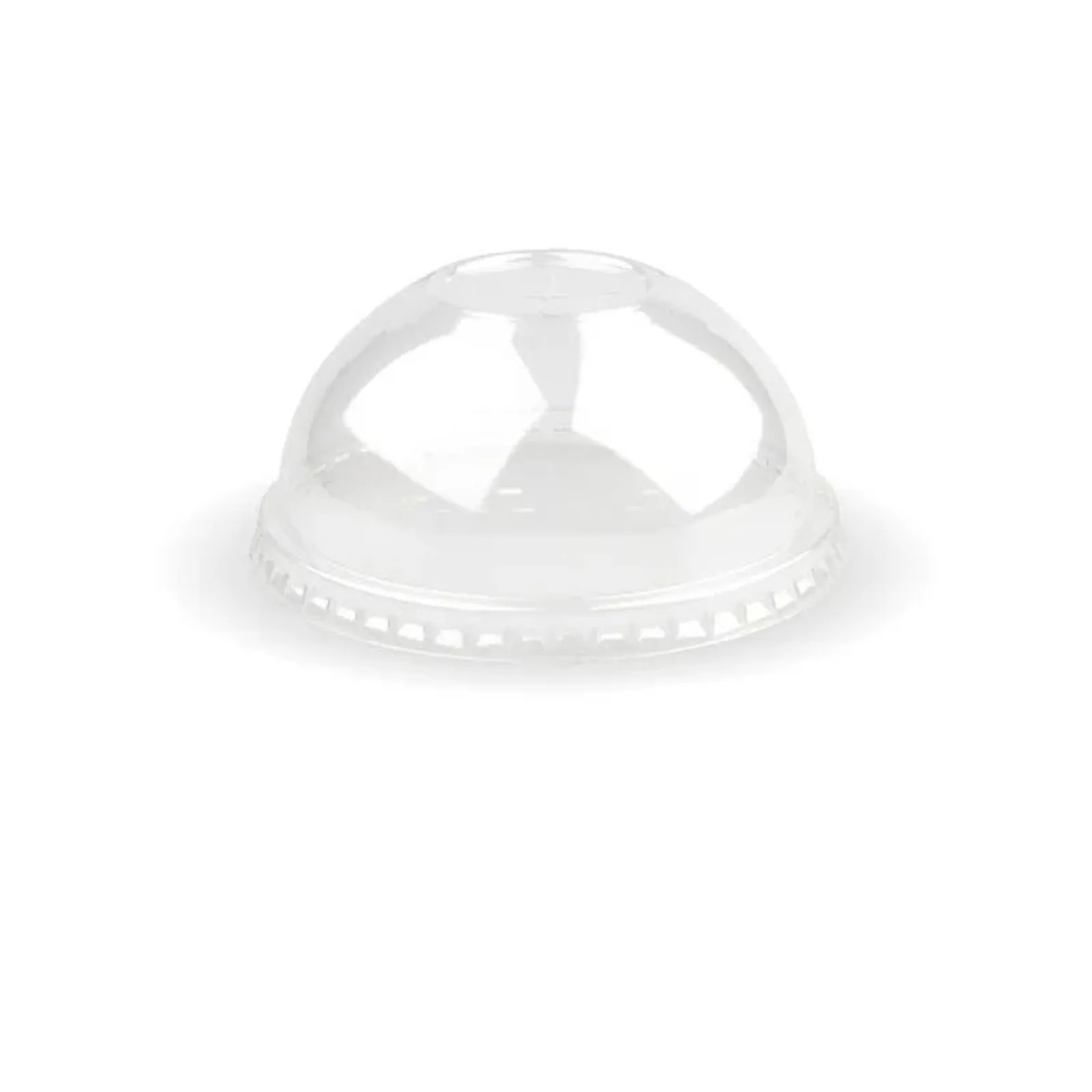 BioPak BCL-90C-PET(D) - 90mm Clear PET Dome Cold Paper BioCup Lid