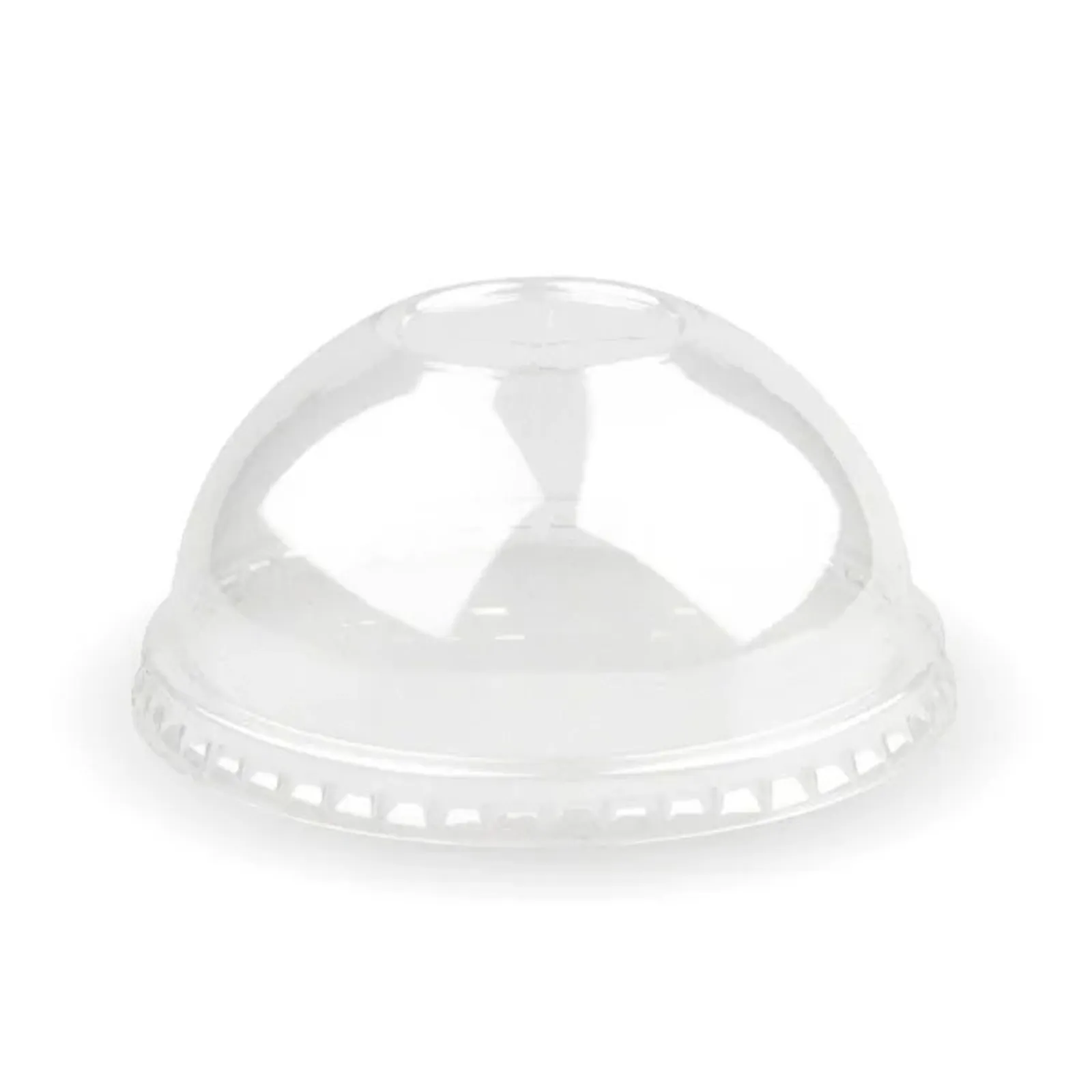 BioPak BCL-105C-PET-D - 105mm Clear PET Dome Cold Paper BioCup Lid