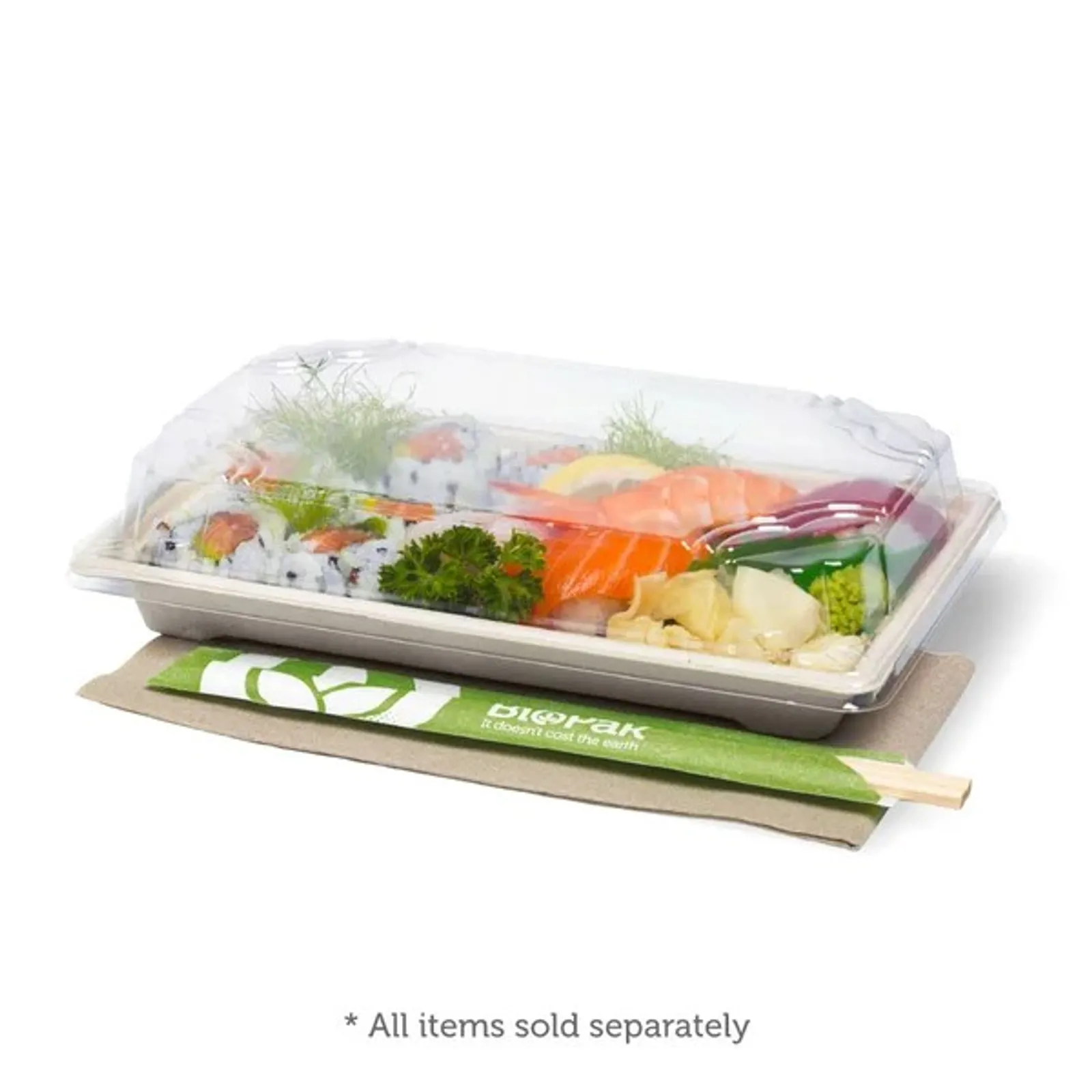 BioPak B-STL-LARGE - Large PLA Sushi Tray Lid
