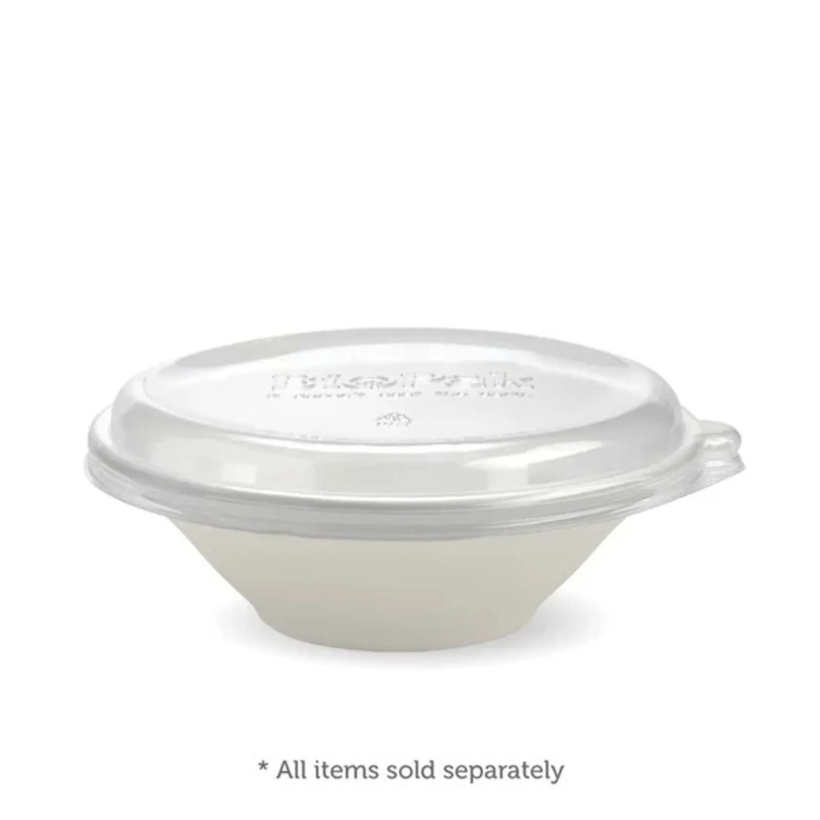 BioPak B-BL-40 - 1,180ml / 40oz White Plant Fibre BioBowl