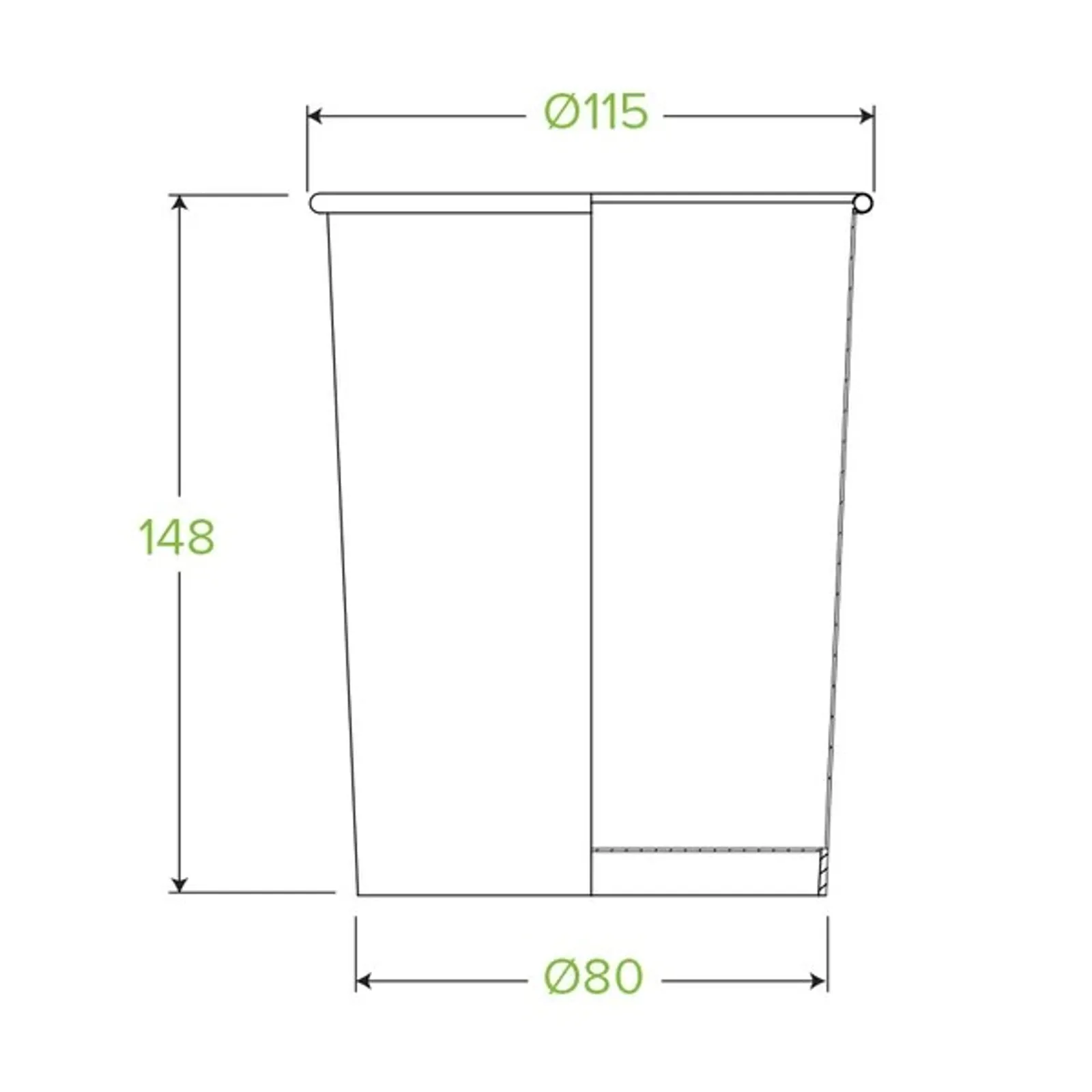 BioPak BSC-32 - 950ml / 32oz White BioBowl