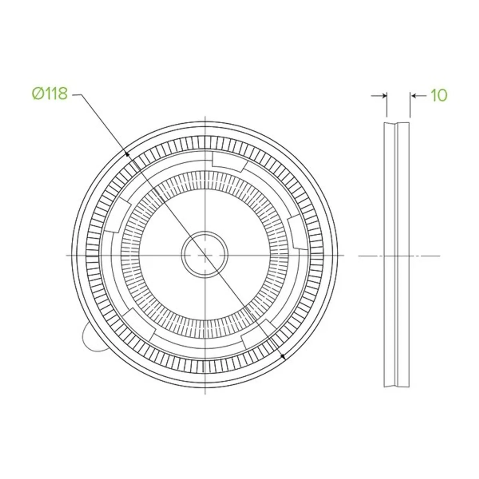 BioPak BSCL-12.16.32 - 430-950ml / 12-32oz PP BioBowl Lid