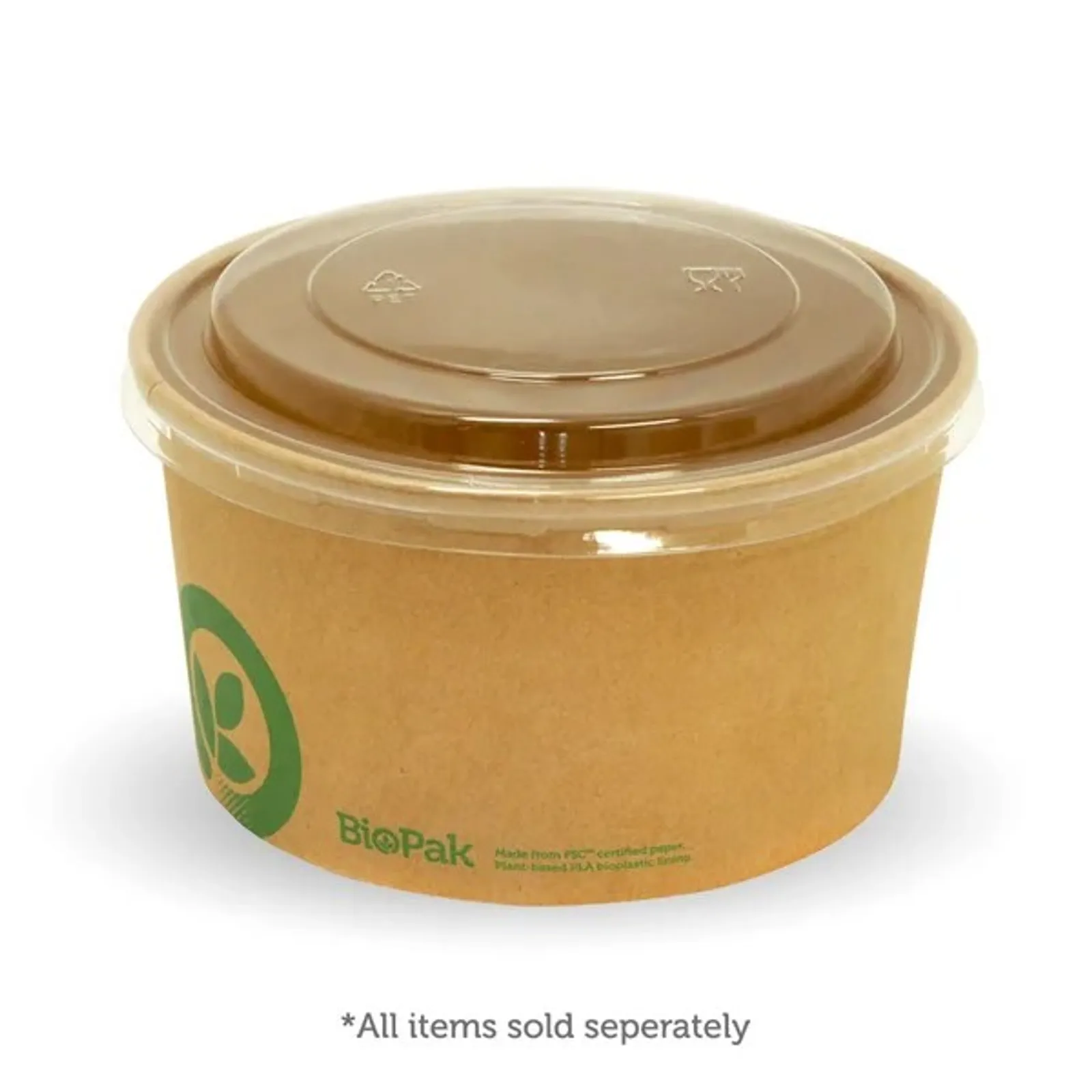 BioPak BB-BL-LARGE - 1,000ml Large Kraft BioBowl