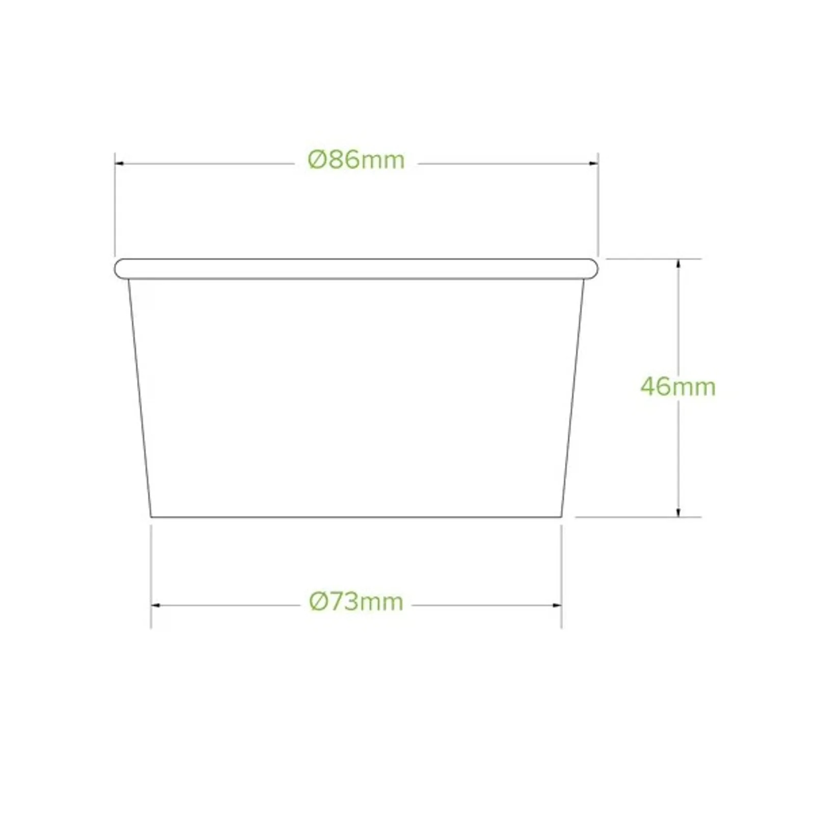 BioPak BB-BIC-5 - 150ml / 5oz Ice Cream BioCup