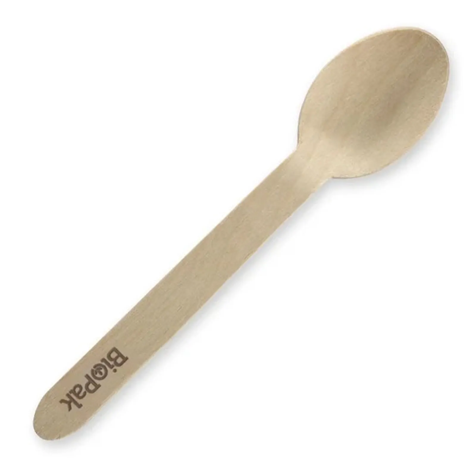 BioPak HY-16S-COATED - 16cm Coated Wood Spoon