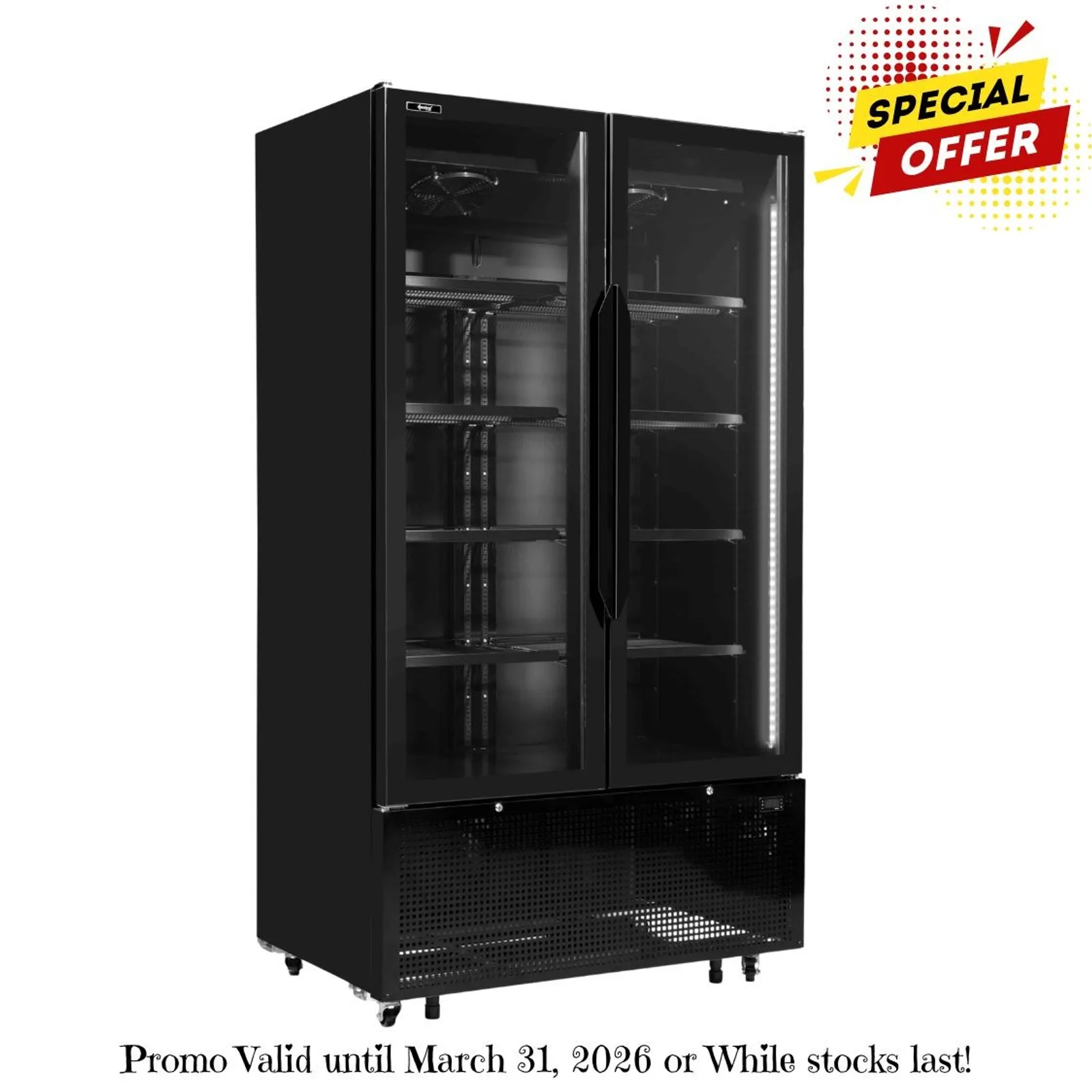 Austral by Hussmann BV1300 WVS - 2 Glass Door Chiller 1200mm