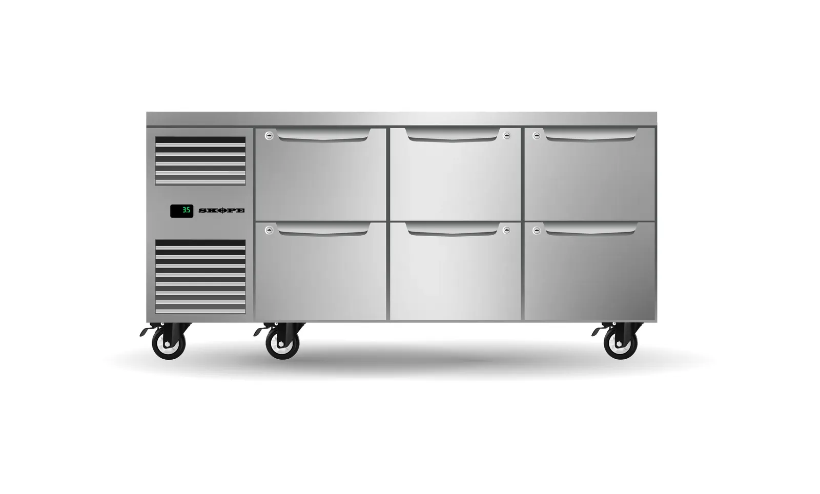 SKOPE ProSpec PG11.UBR.3.D6 - 6 Drawer, 3 Bay Underbench GN 1/1 Fridge