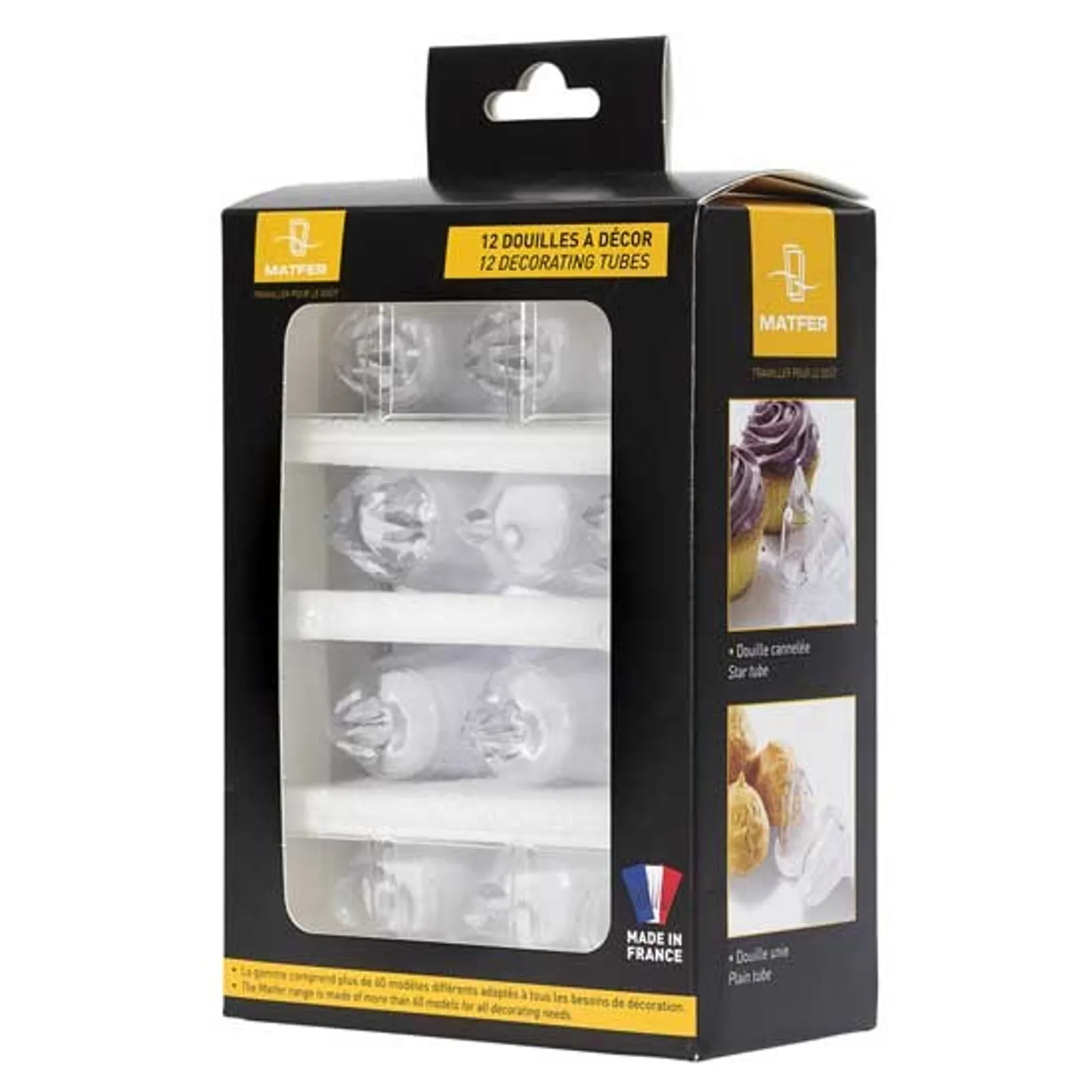 Matfer Bourgeat 166004 - Various Piping Tubes (set of 12) for ‘Export type Bags”