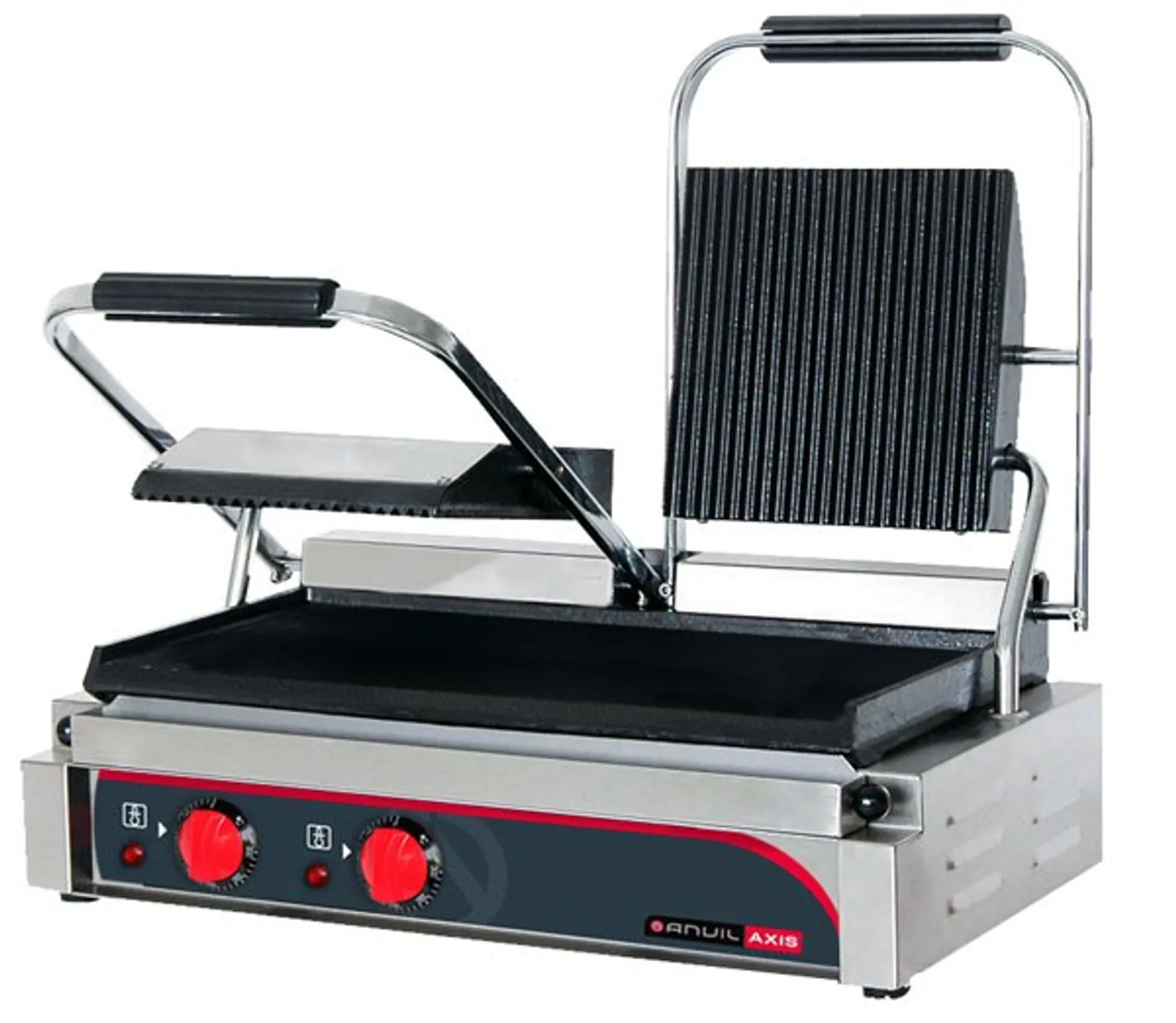 Anvil TSS3000 - Panini Press Double Ribbed Top / Flat Bottom