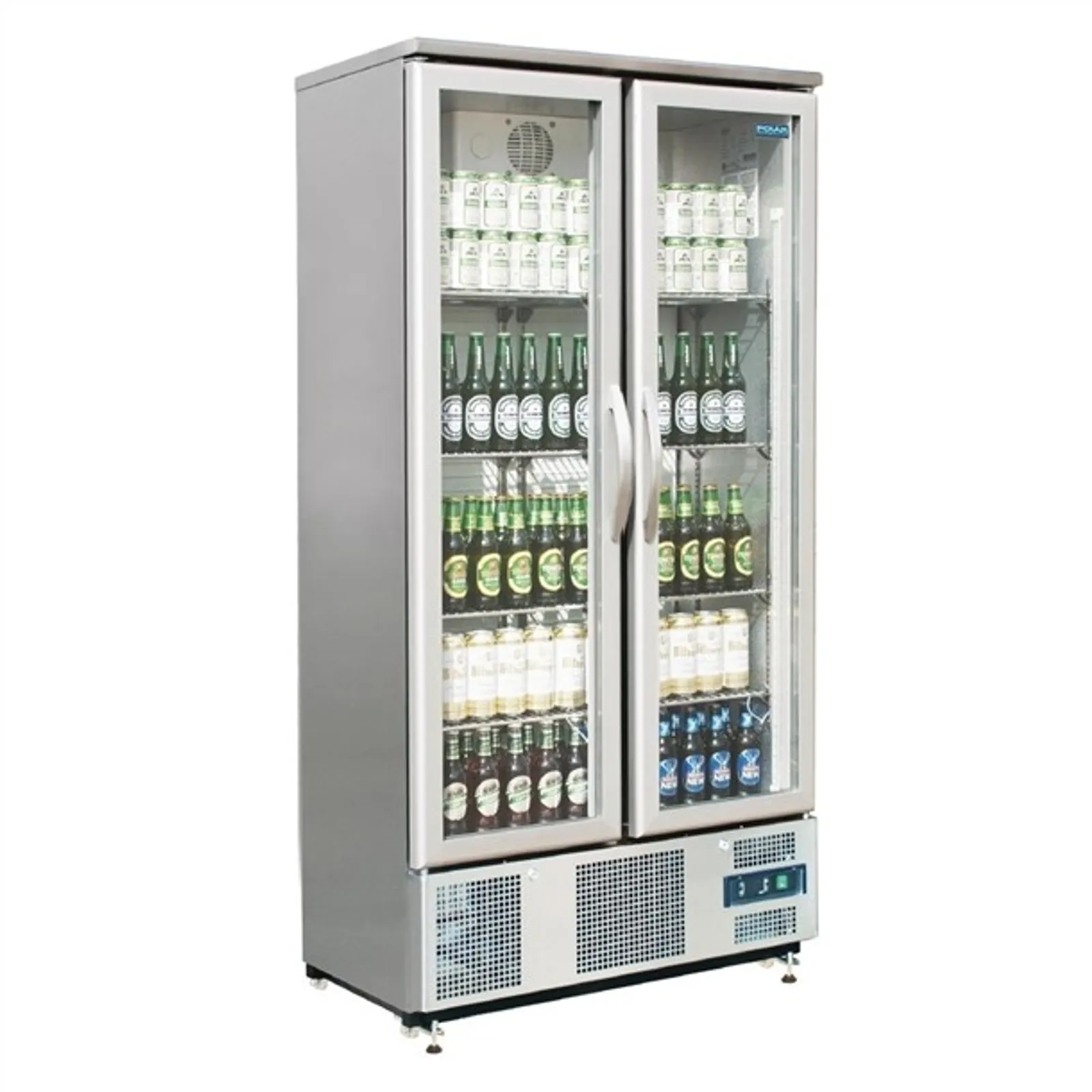Polar CK477-A G-Series - 2 Hinged Door Upright Back Bar Cooler 490Ltr