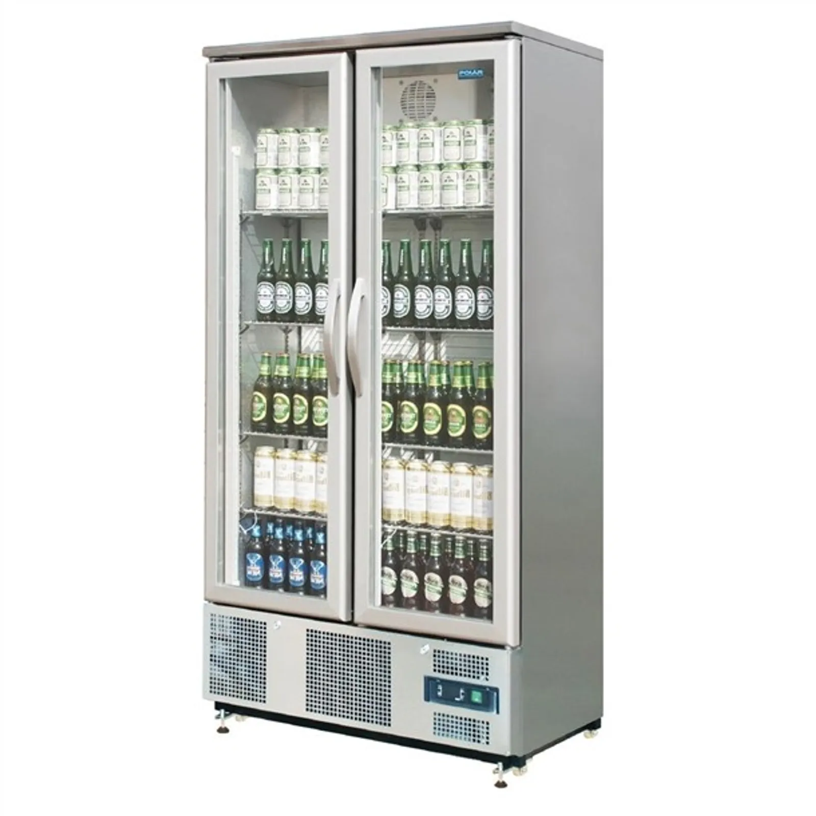Polar CK477-A G-Series - 2 Hinged Door Upright Back Bar Cooler 490Ltr