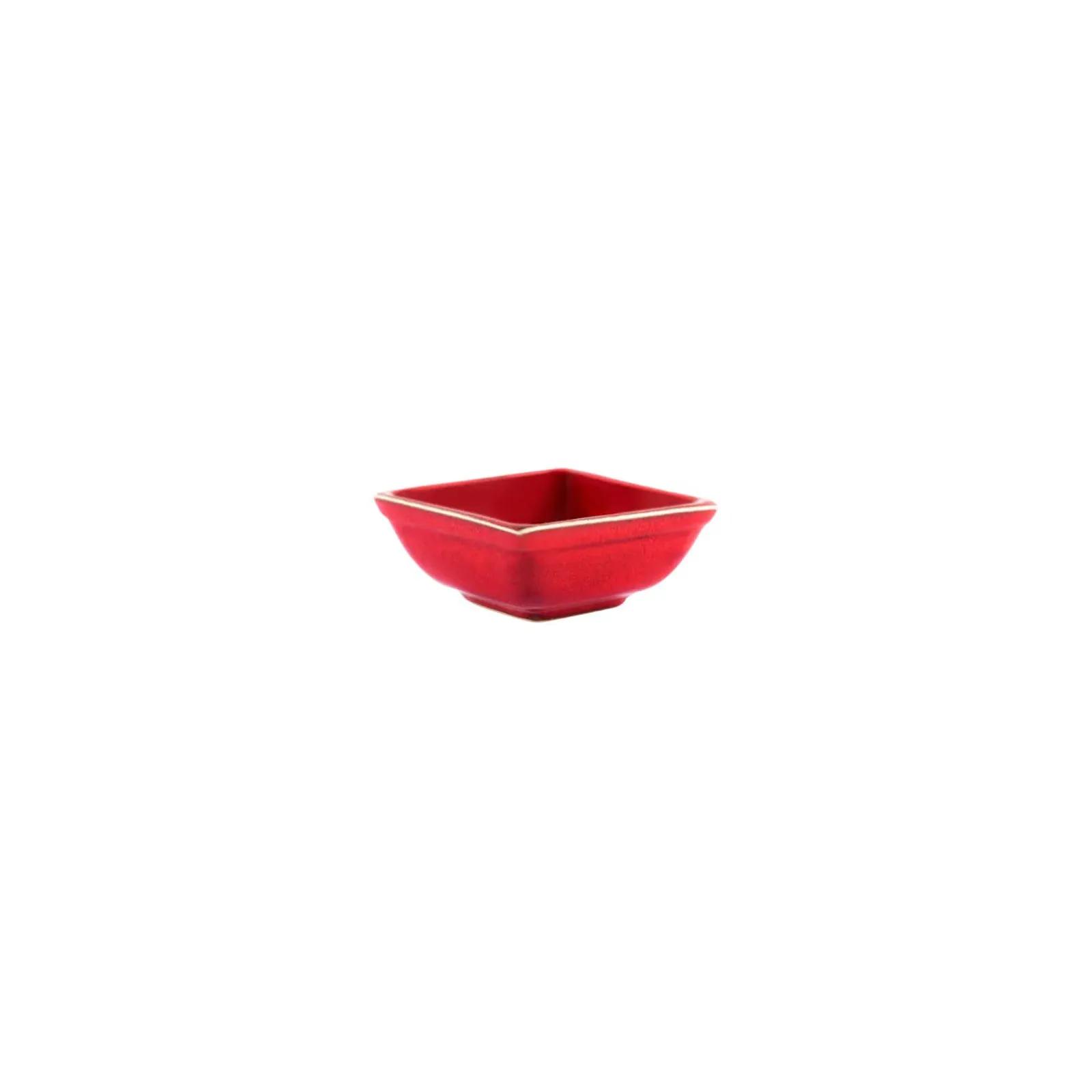 Tablekraft 98207 - Artistica Reactive Red Square Sauce Dish 80mm