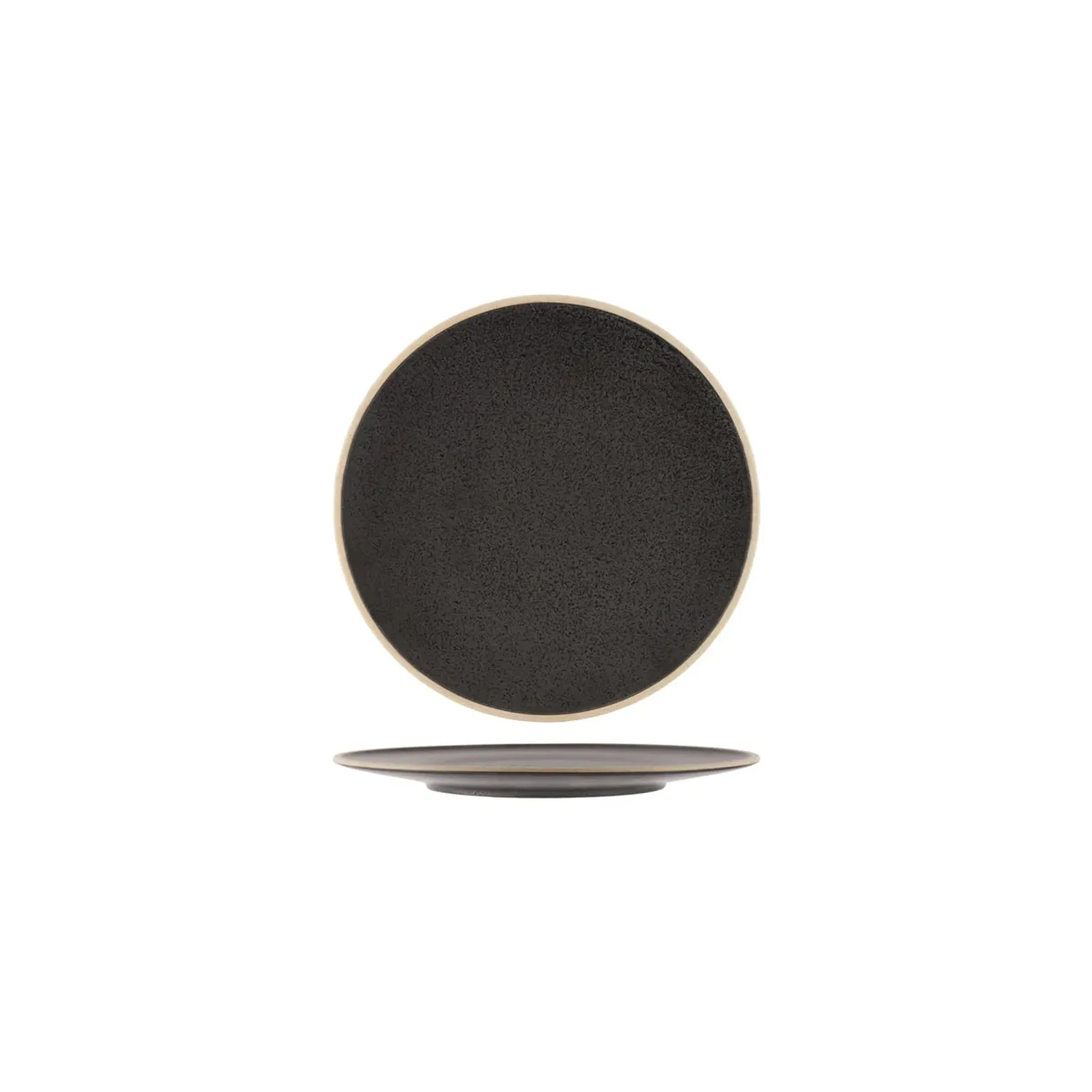 Tablekraft 908708 - Soho Speckle Black Round Plate 210mm