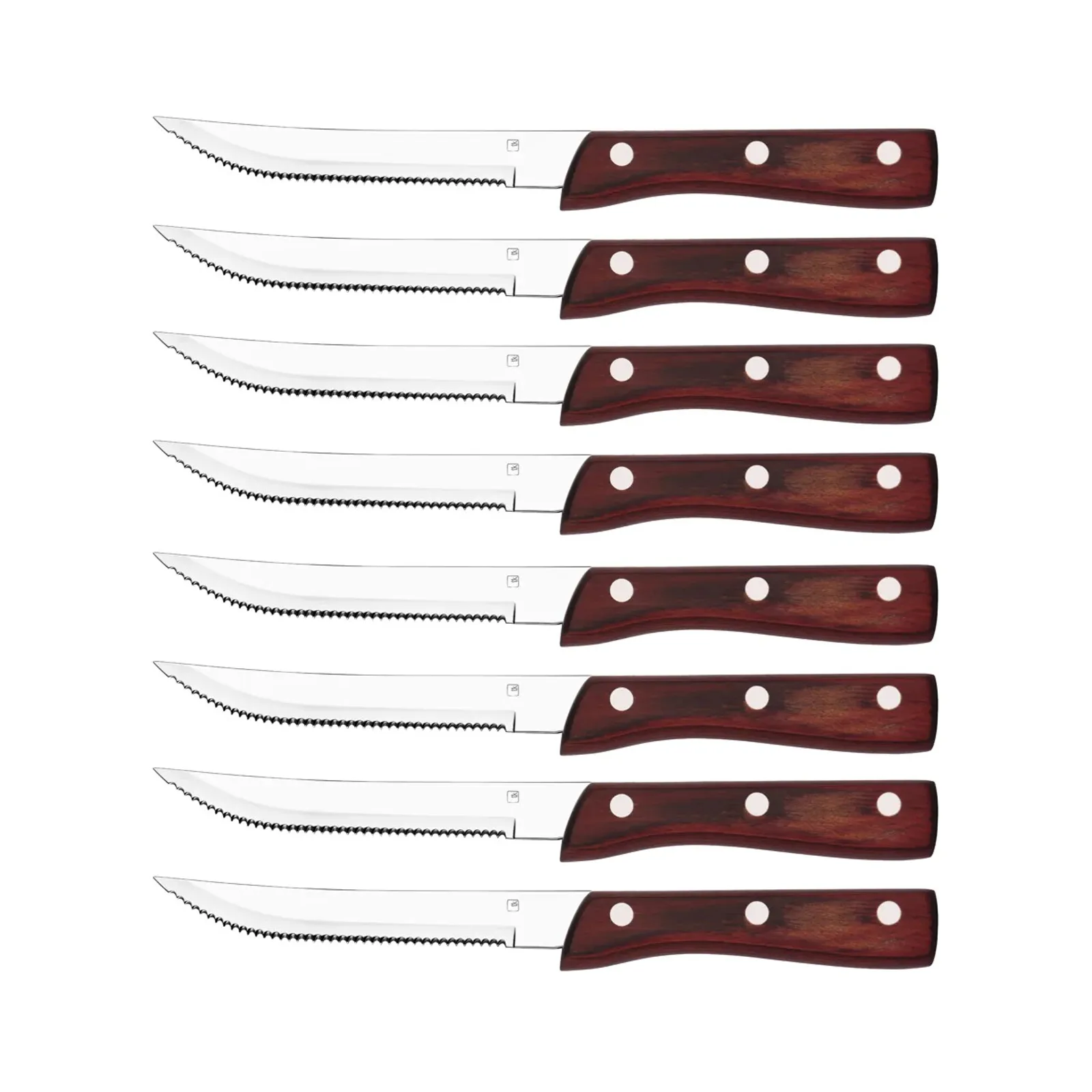Tablekraft 20676-8 - Steak Knive Jumbo Pointed Tip Pakkawood Set 8pc