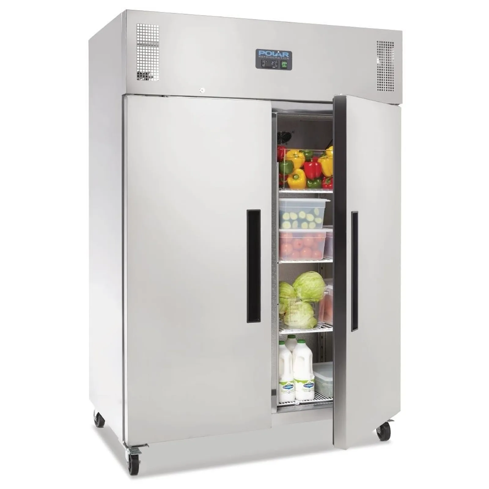 Polar DL895-A G-Series - 2 Door Upright Fridge Stainless Steel 1200Ltr