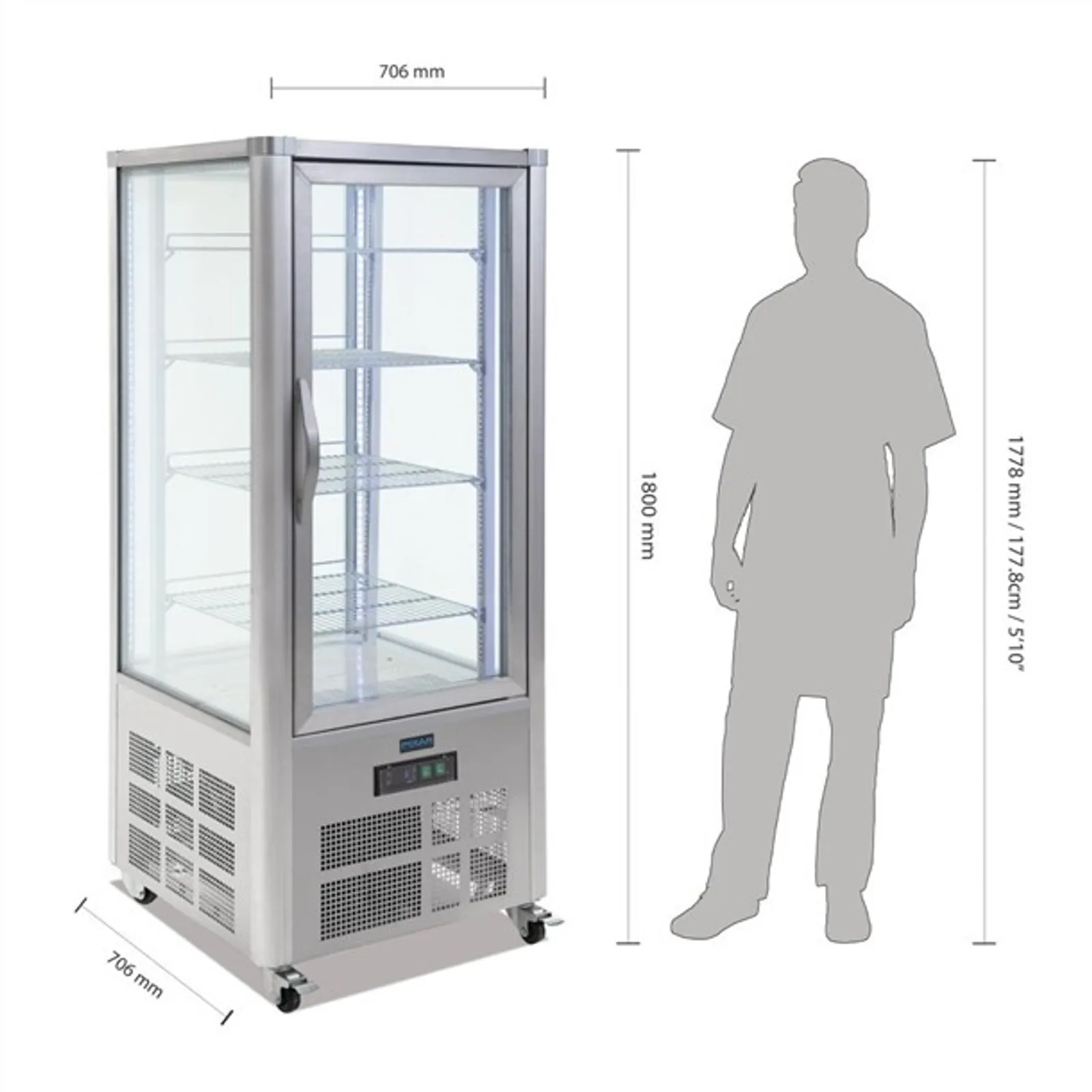 Polar GD881-A G-Series - Patisserie Display Fridge 400Ltr
