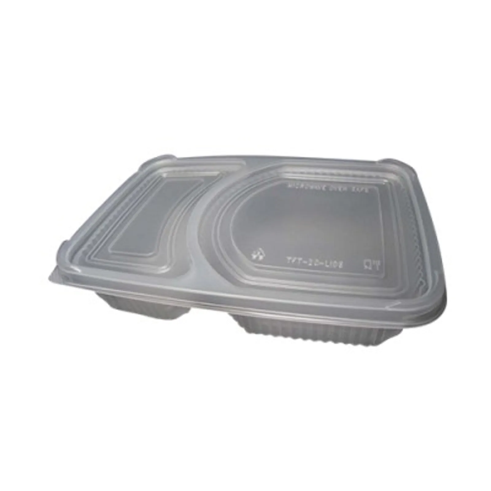Benxon TFT2CBBLK - 2C Compartment Container with Lid (400 container + 400 lids)