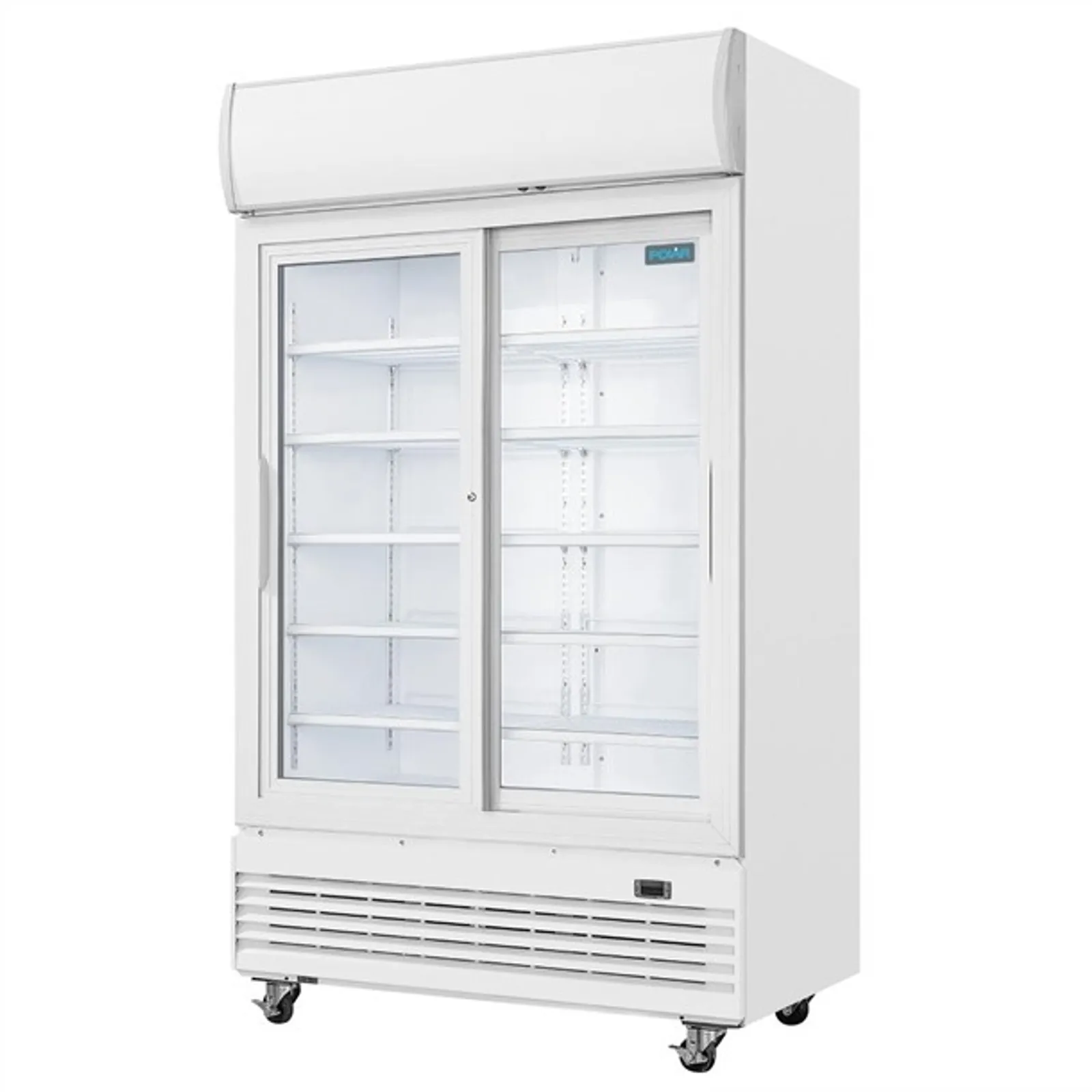 Polar GE581-A G-Series - Upright Display Cooler with Light Box 950Ltr with Sliding Doors