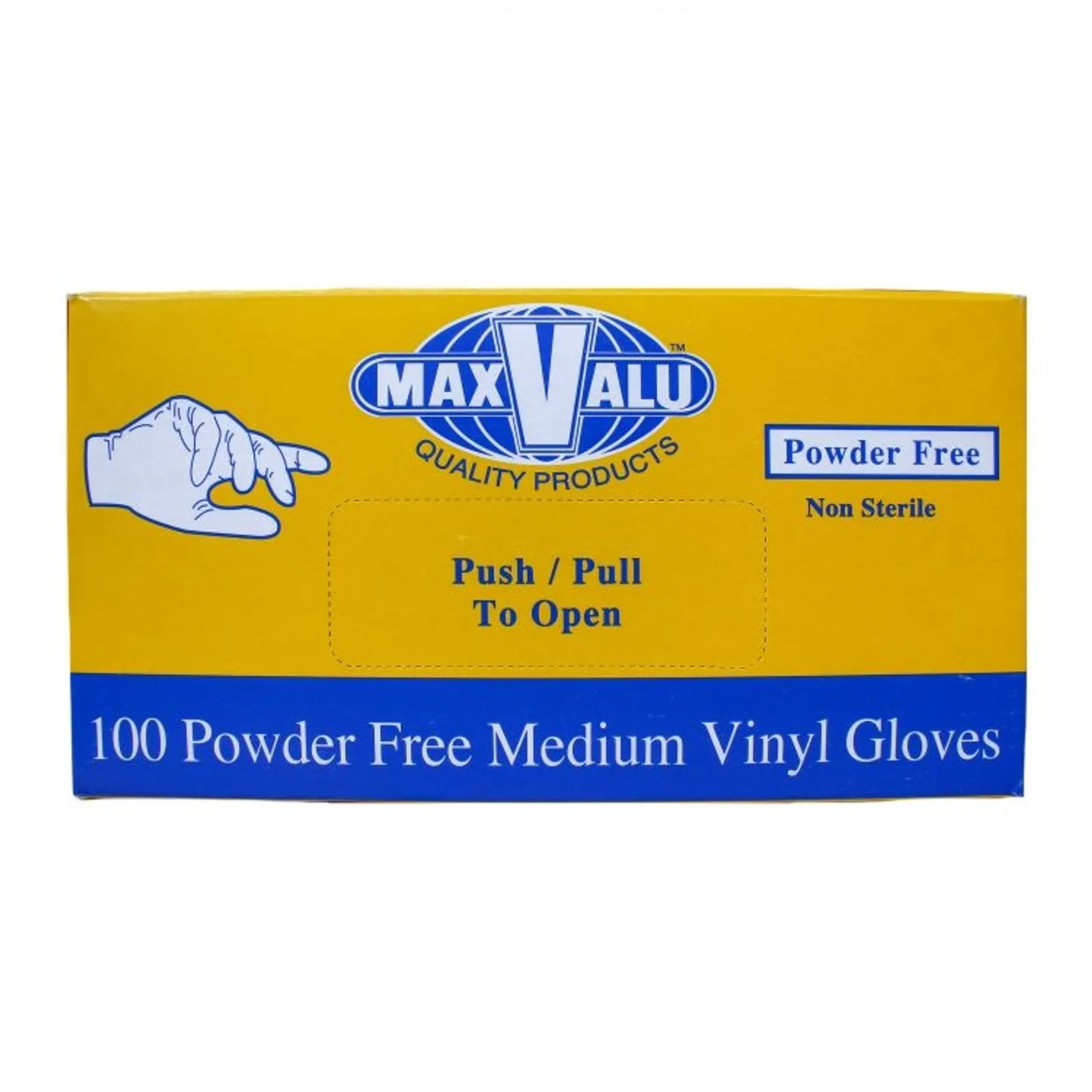 MaxValu GLOVNXL - Powder Free Vinyl Gloves Clear - Extra Large (100 Pcs)