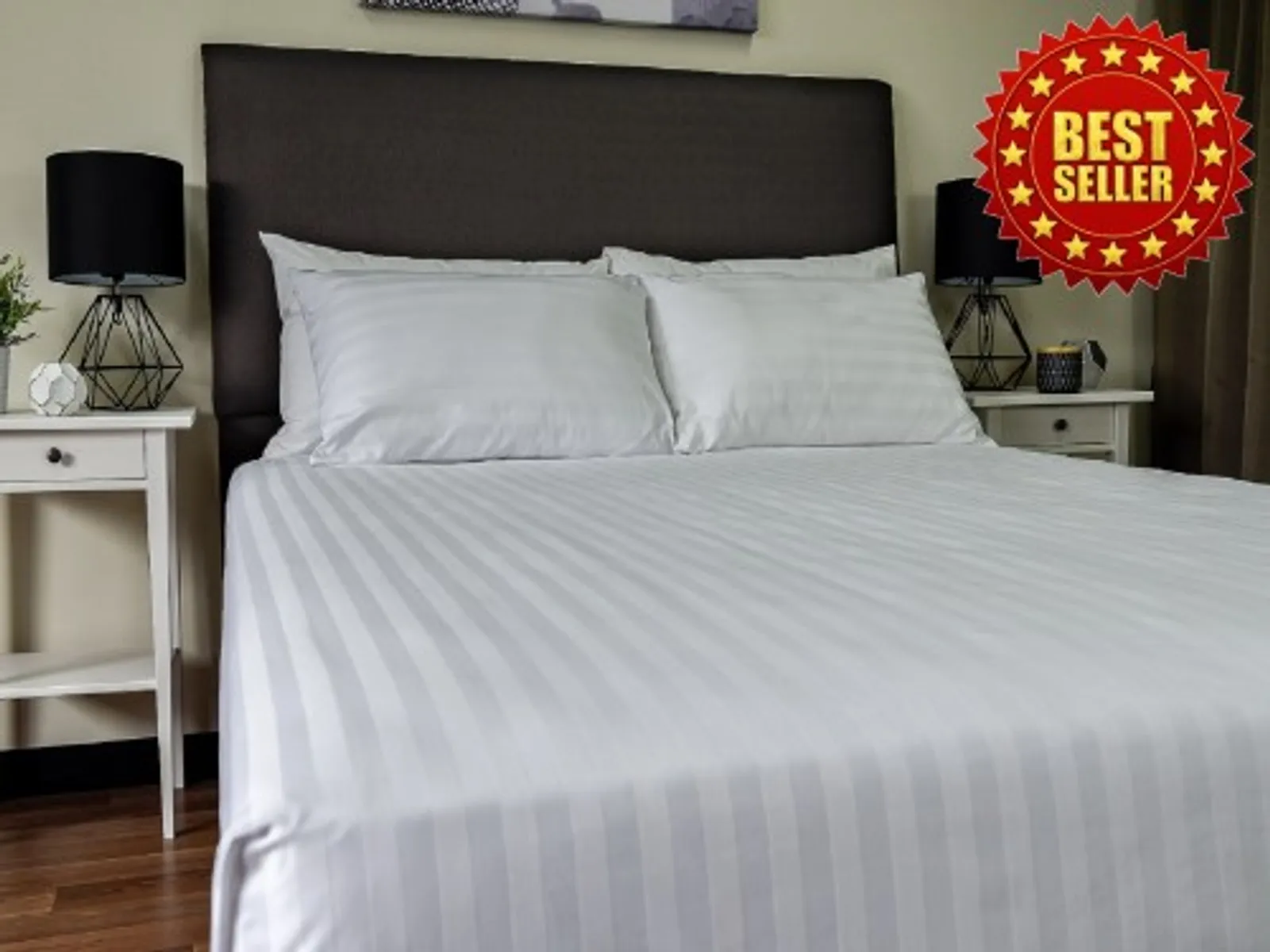 Alliance 13797 - 3rd Top Sheet Satin Stripe 20mm White KB 300x300