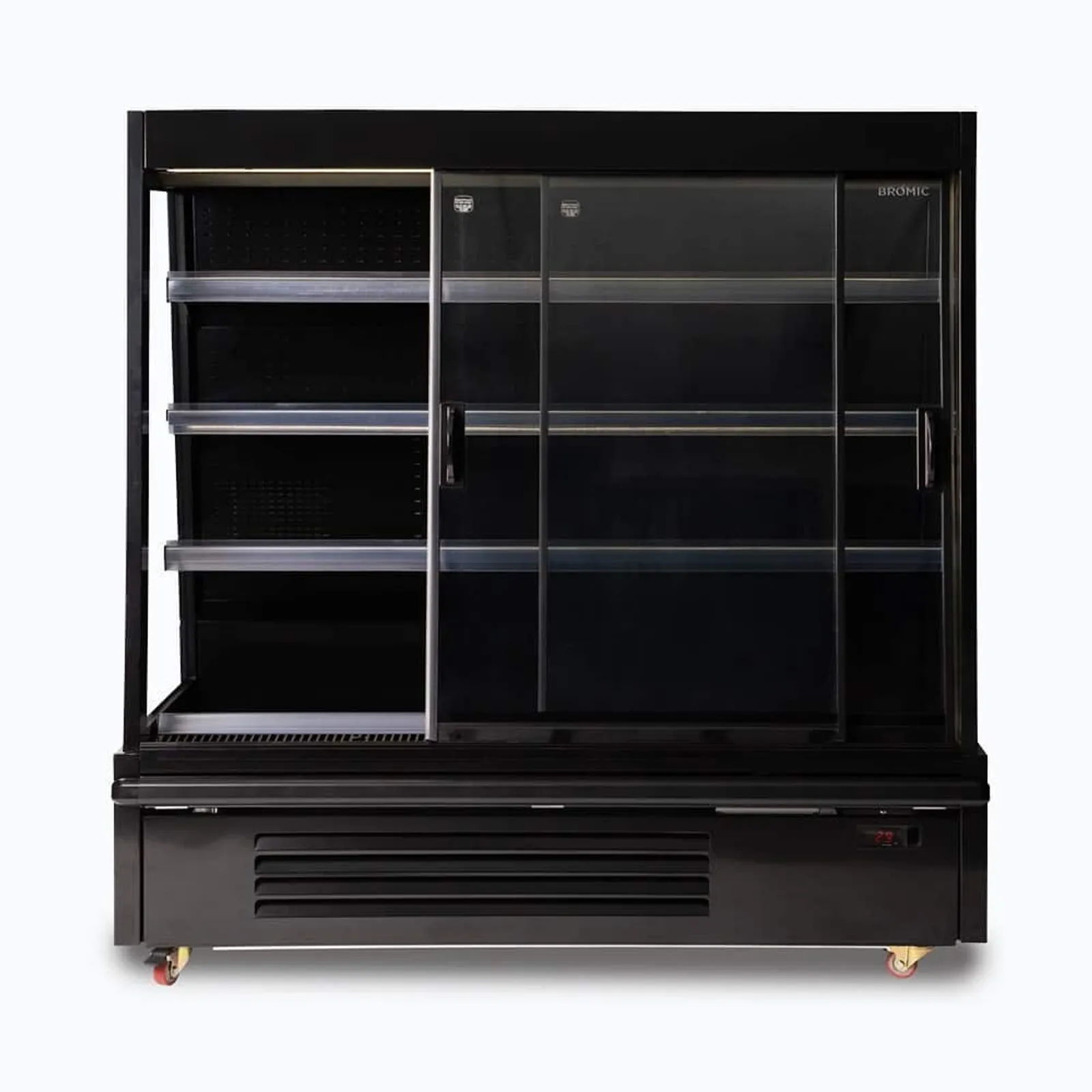 Bromic SVM1580SD-NR - Semi Vertical Display Fridge Gondola 1580mm - 2 Sliding Doors