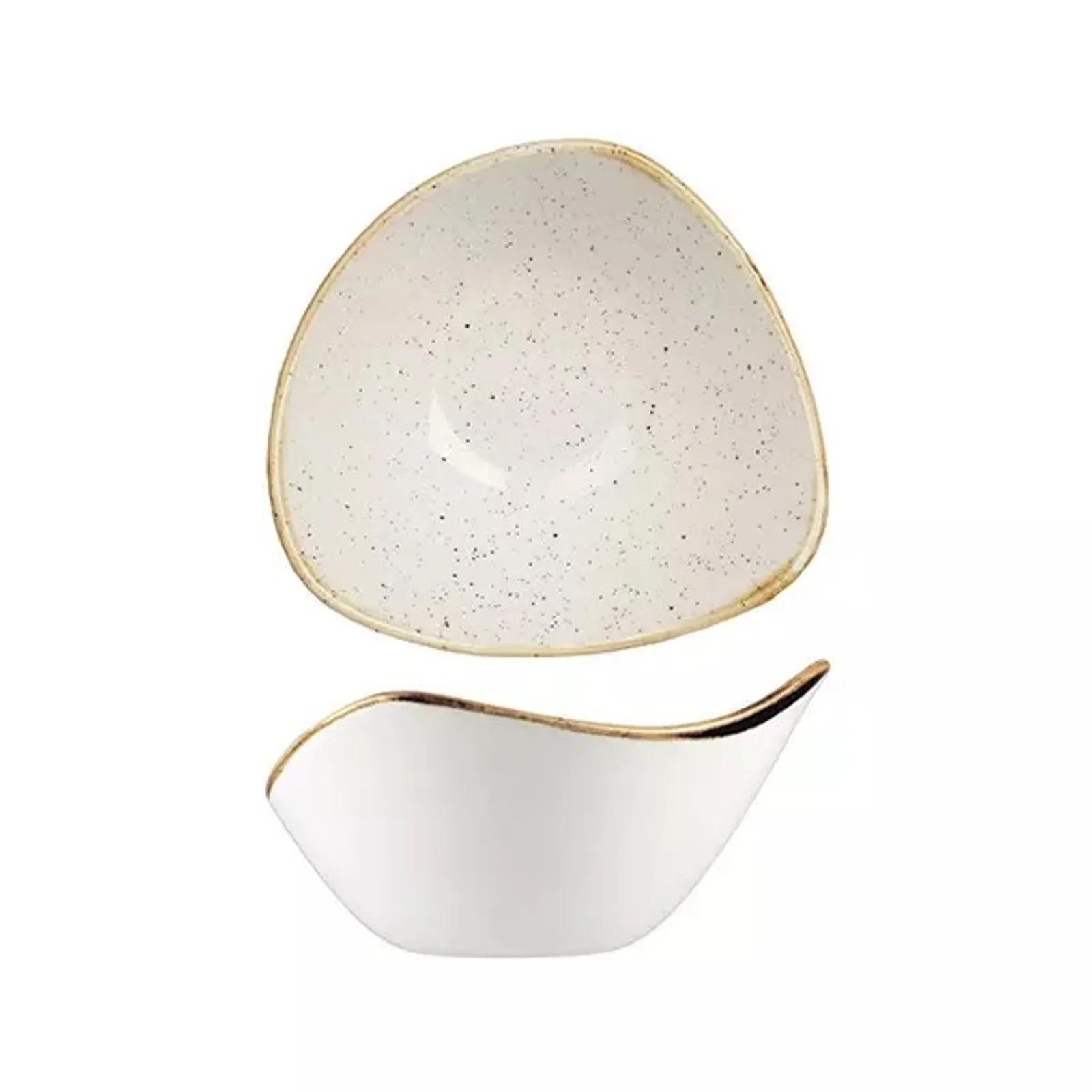 Churchill Stonecast 9975715-W Barley White - Triangular Bowl 153x153mm