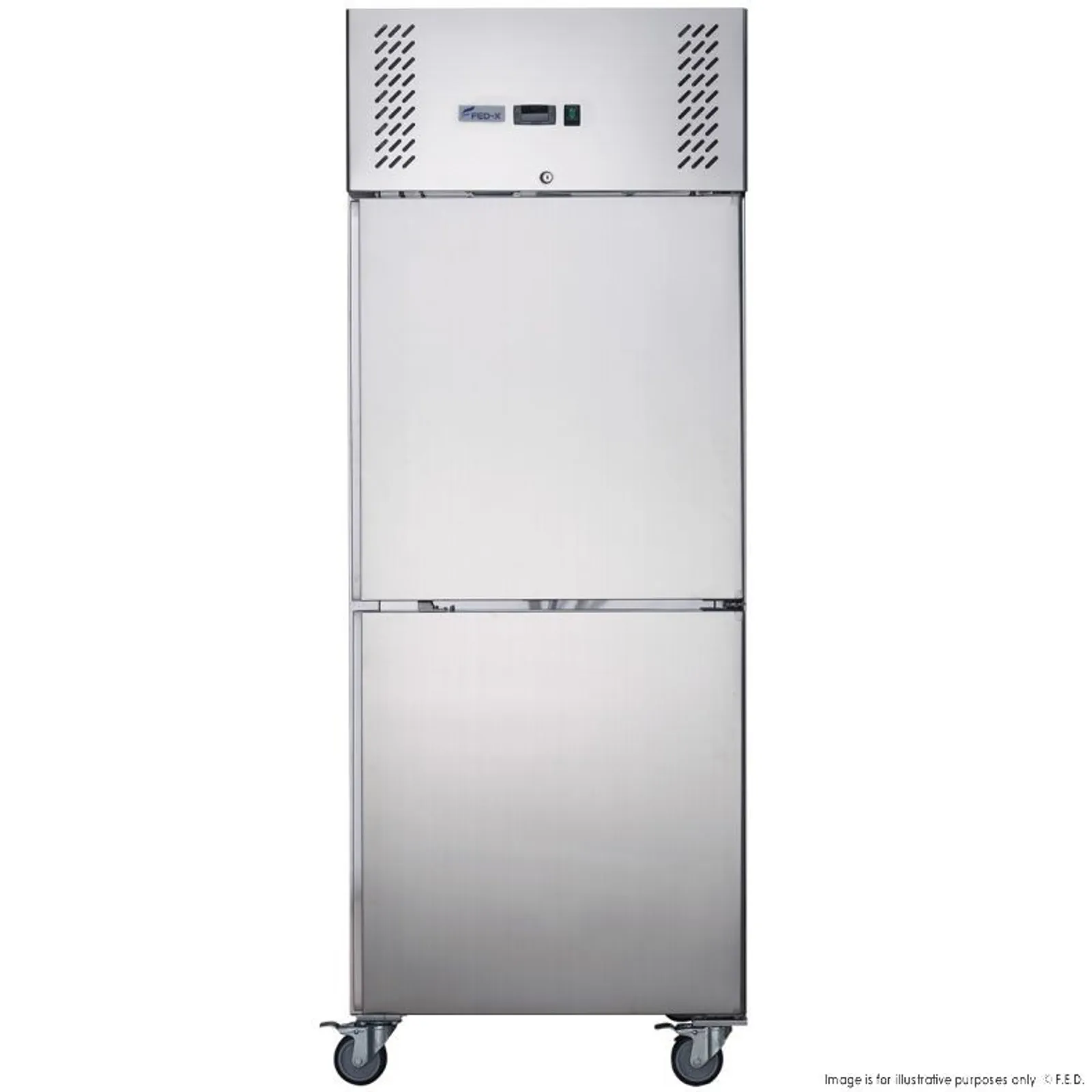 FED-X XURF650S1V - S/S Two Door Upright Freezer
