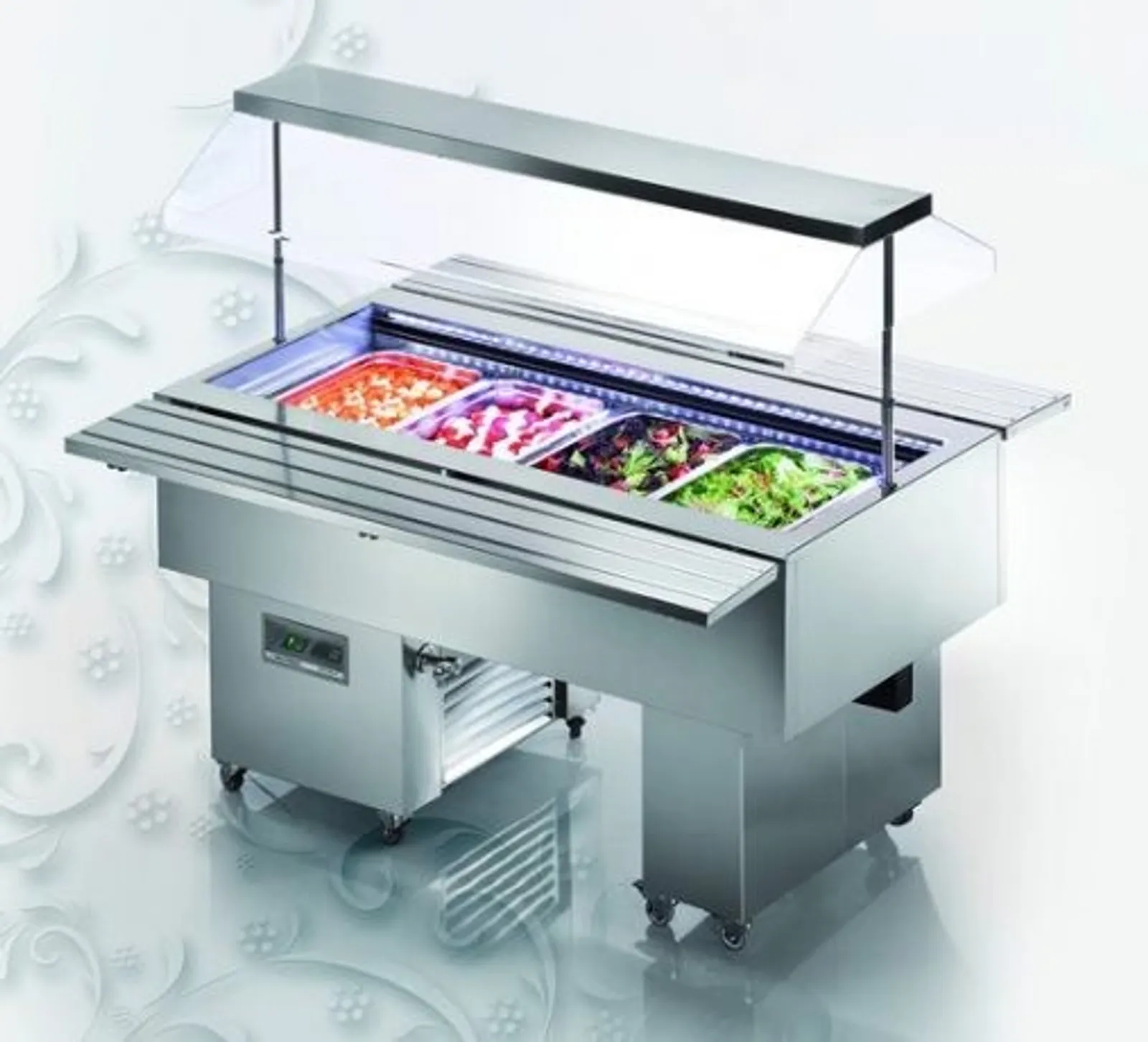 Tecfrigo Isola 4 VT Inox - Mobile Salad Bar 1500mm