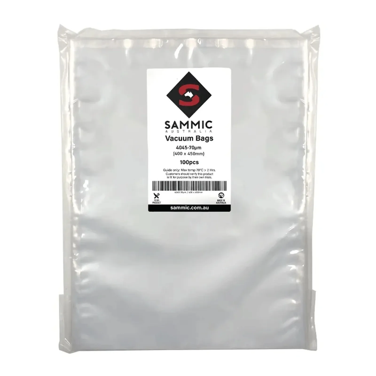 Sammic 4045-70µm - Vacuum Bags 400x450mm - 100pcs