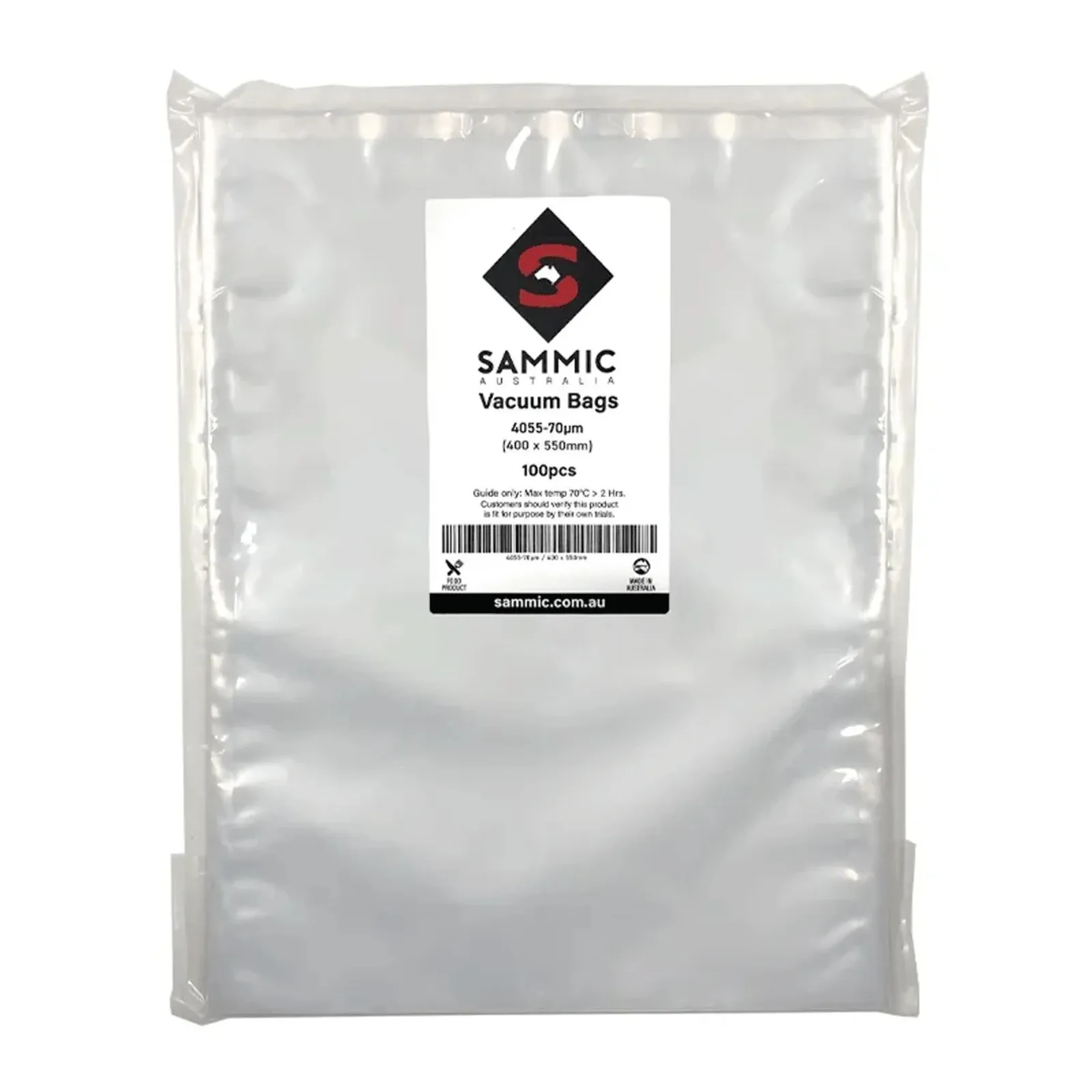 Sammic 4055-70µm - Vacuum Bags 400x550mm - 100pcs