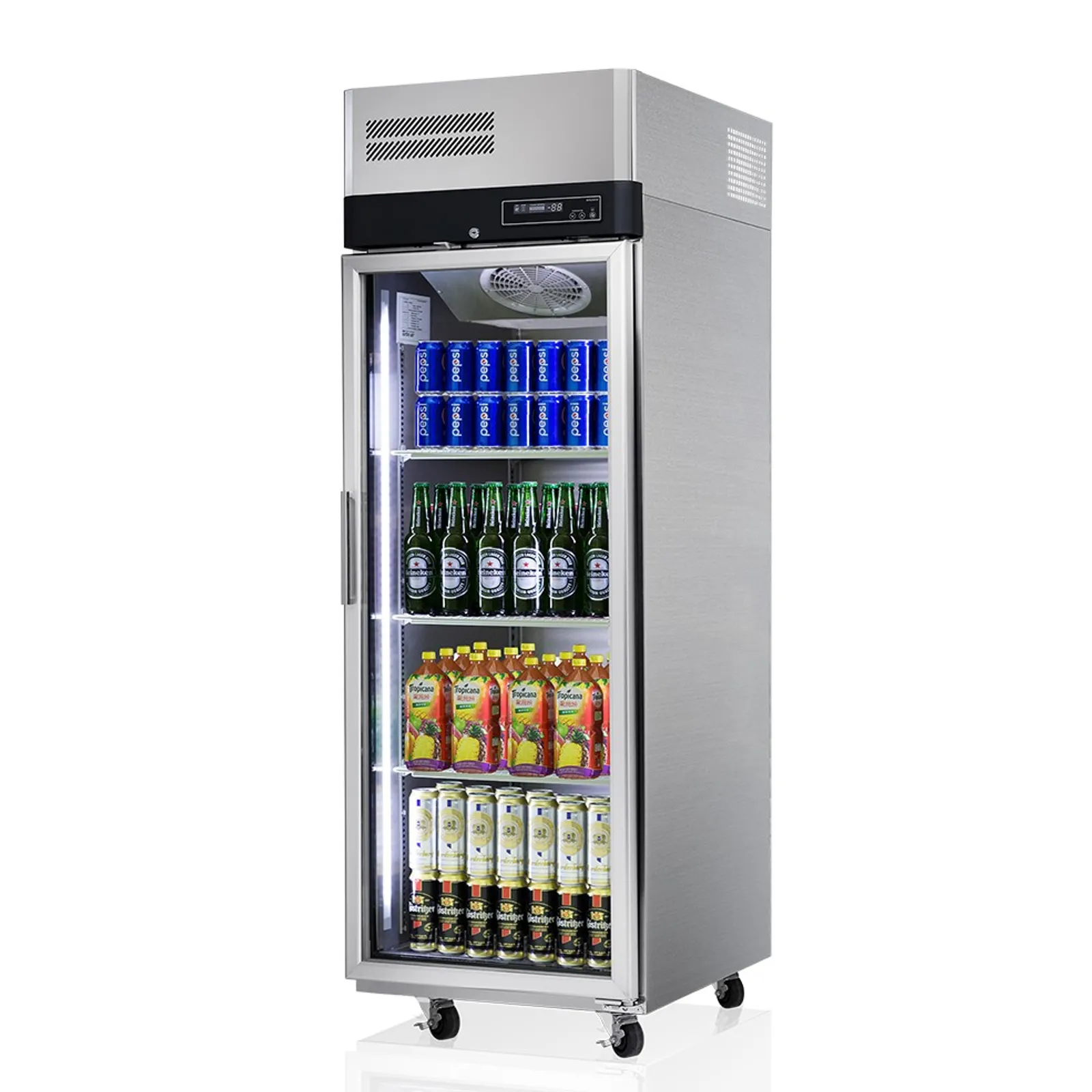 Turbo Air KR25-1G-N - 1 Glass Door Upright Fridge 574L