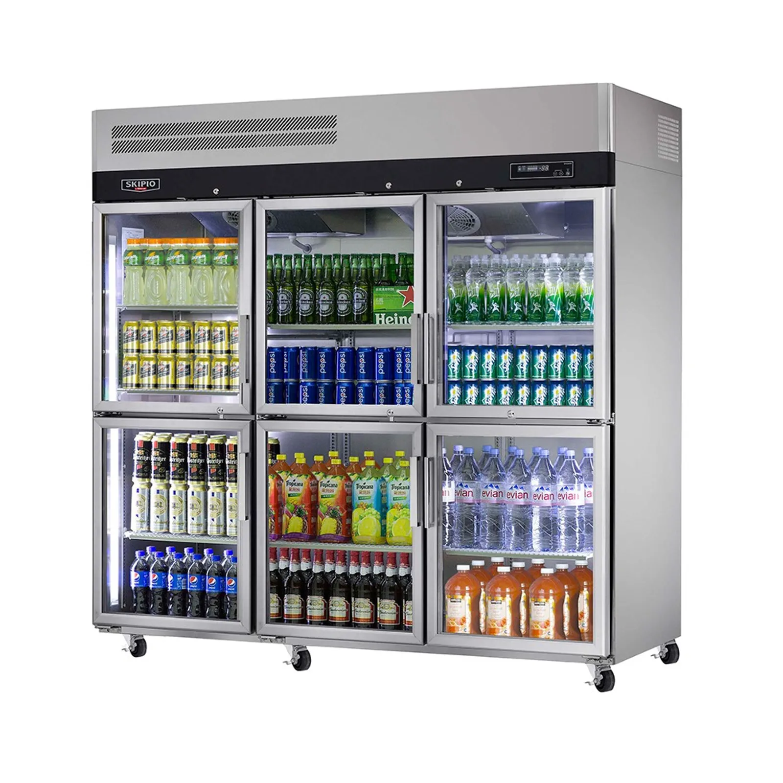 Turbo Air KR65-6G(HC) - 6 Half Glass Door Upright Fridge 1868L
