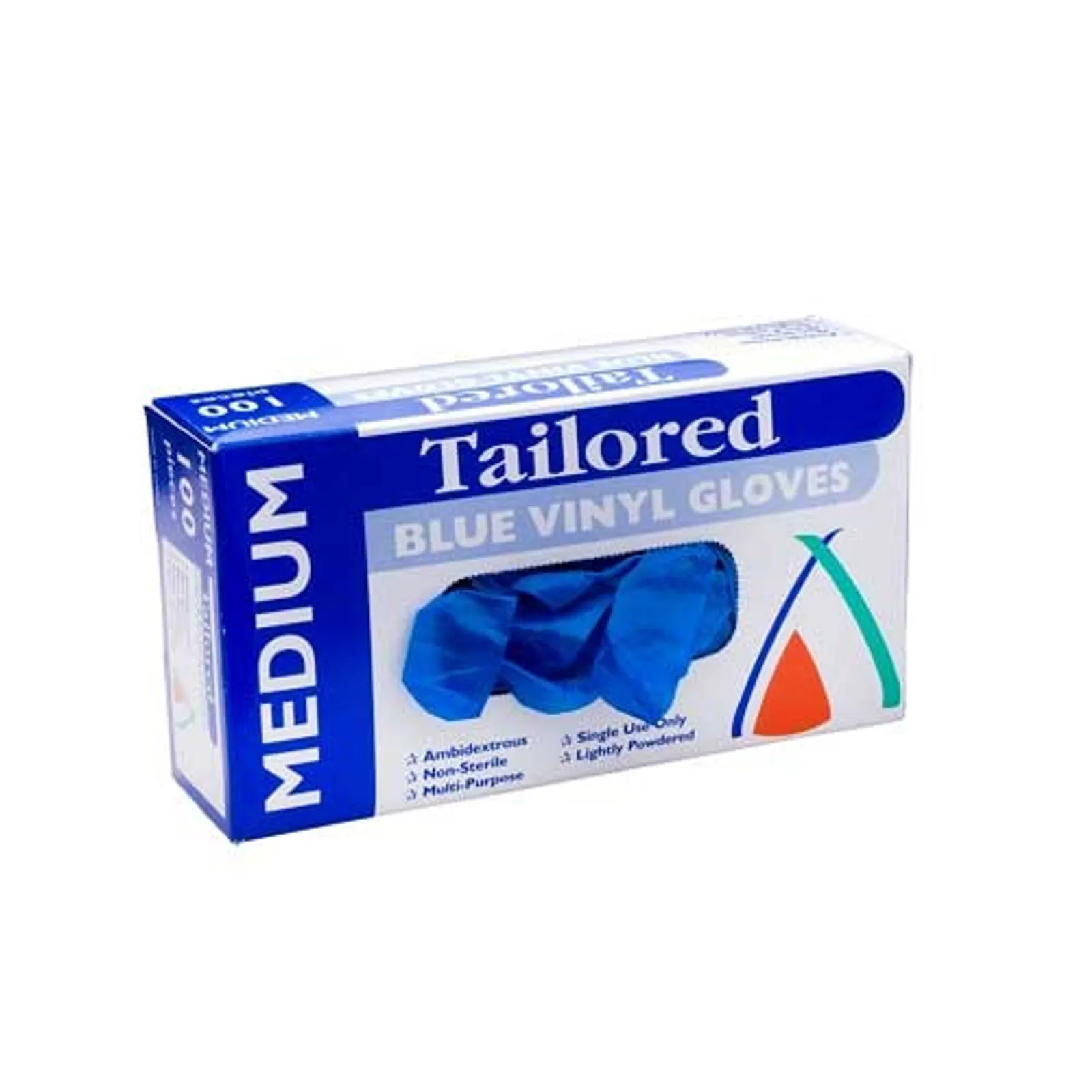 Tailored GLVBM - Blue Vinyl Gloves - Lightly Powdered - Medium 1000pc/ctn