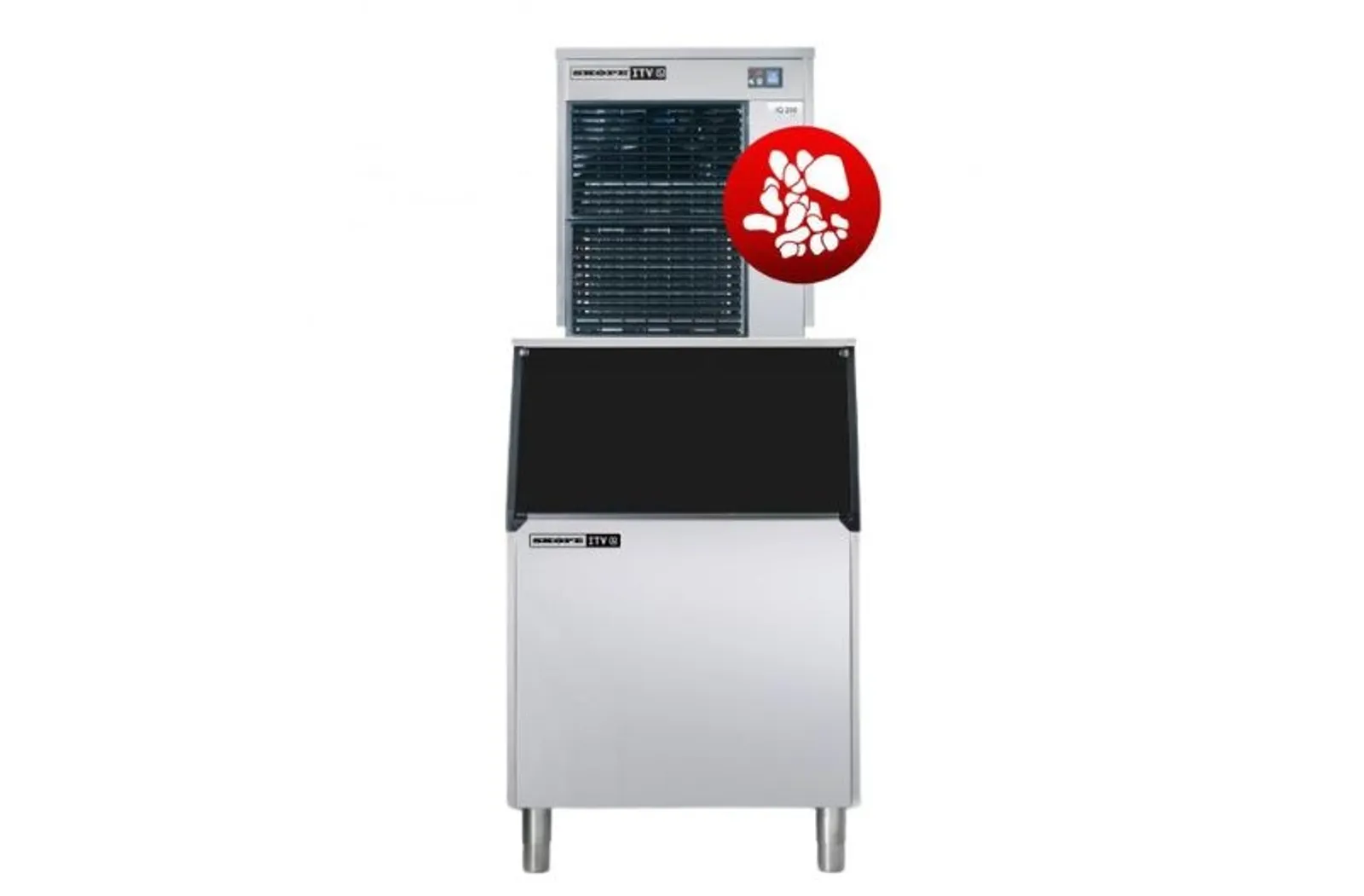 ICE QUEEN IQ200 A R290 - Modular Granular Ice Maker 211kg with Storage Bin